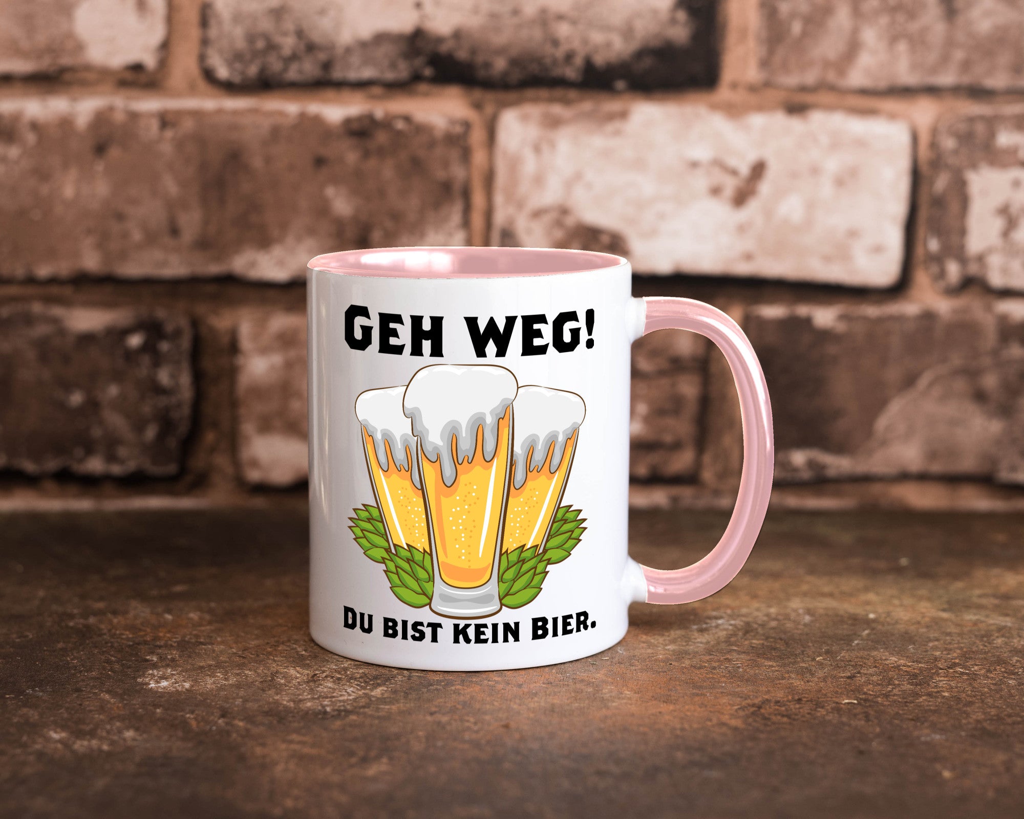 Geh weg du bist kein Bier | bierliebhaber v2 Humor Geschenkidee Tasse