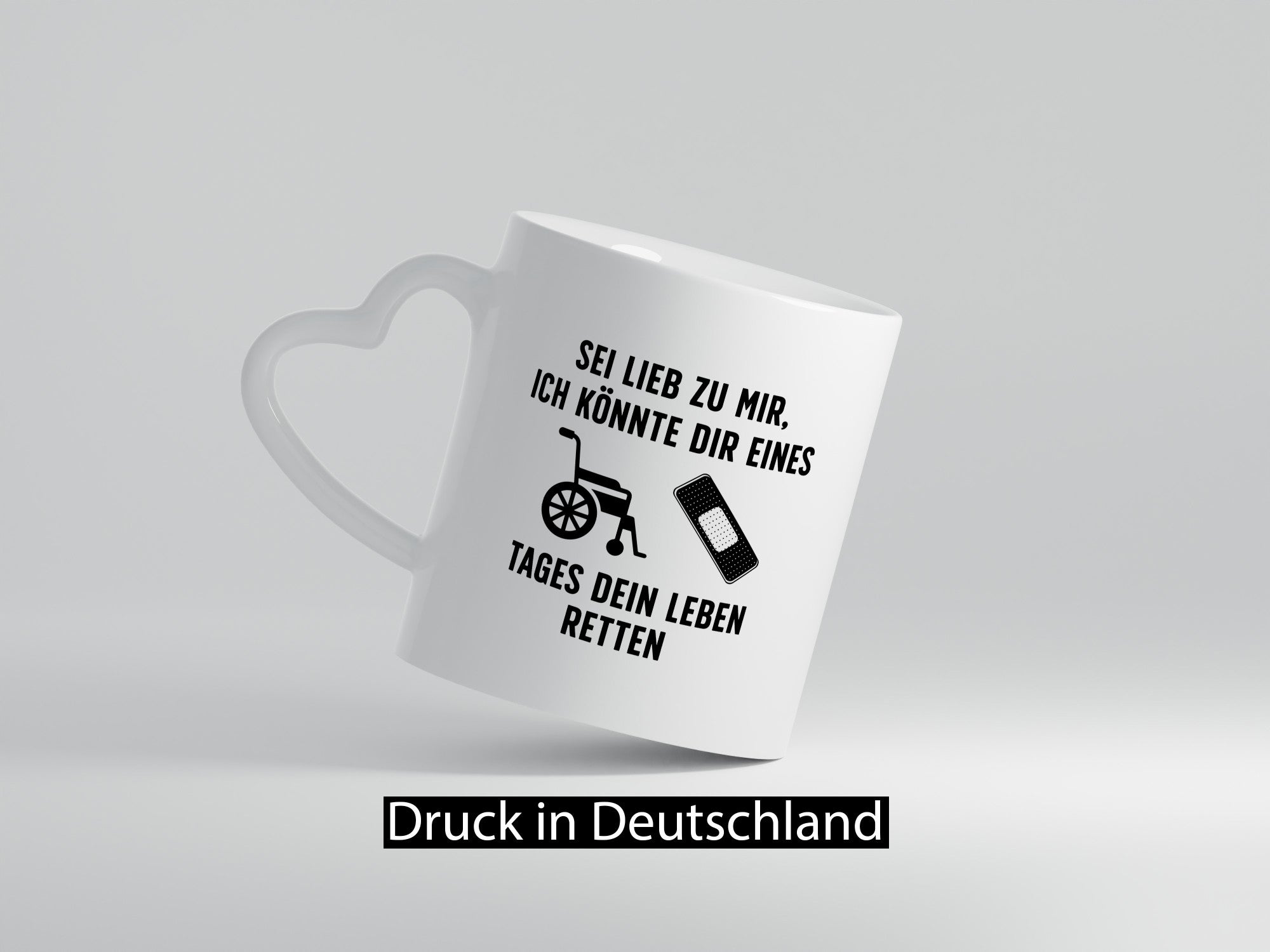 Sei lieb, ich kann Leben retten | Rollstuhl Pflaster lustiger Spruch Geschenk