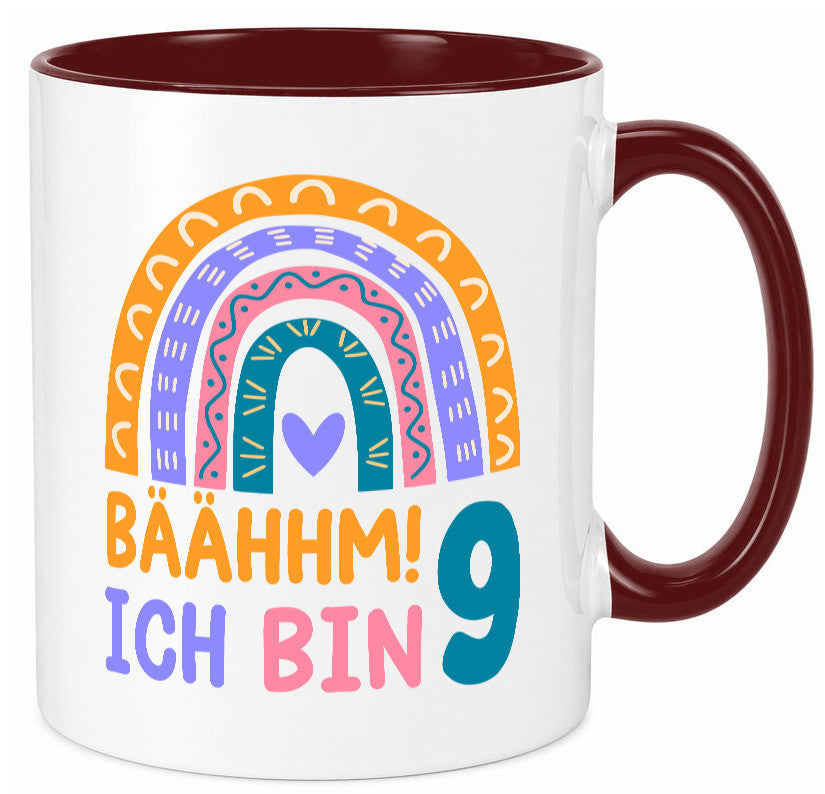 9. Geburtstag | 9 Jahre Regenbogen Bääm Mädchen Geschenk Geschenkidee lustiger