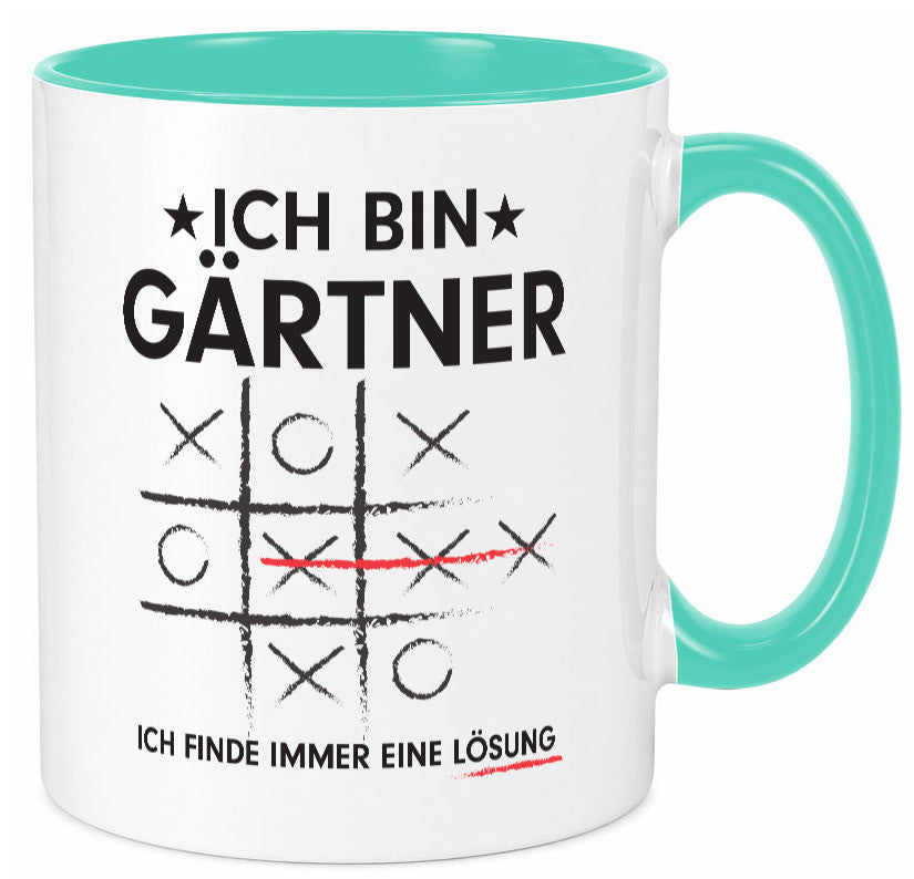 Lösung finden: Gärtner | Gartenbau v2 Geschenk Humor Geschenkidee lustiger Tasse