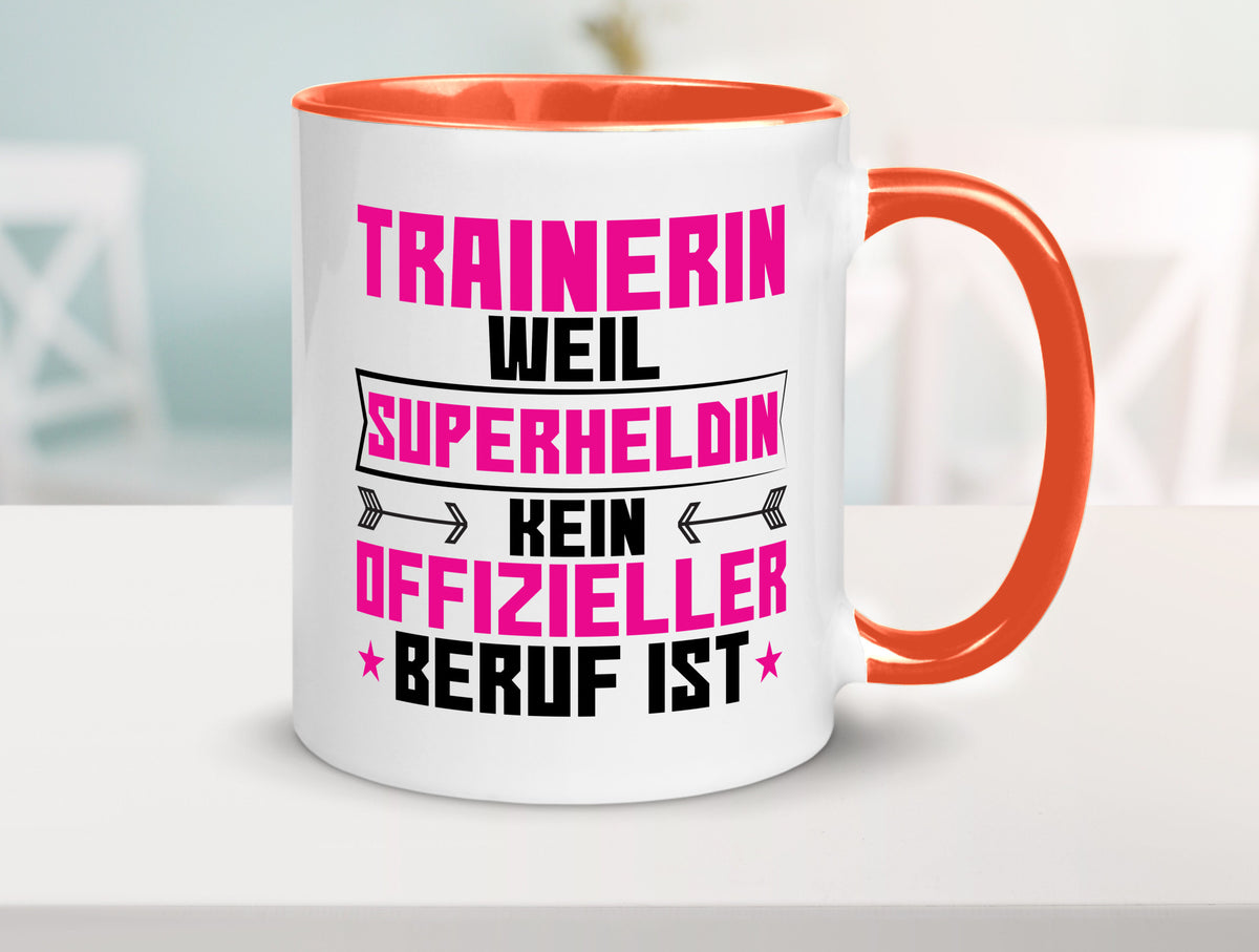 Superheldin Trainerin | Sportverein Humor Geschenkidee Tasse