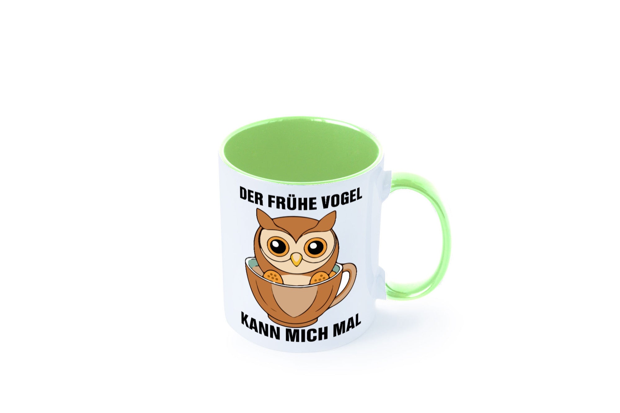 Der frühe Vogel kann mich mal | Eule Morgenmuffel v2 lustiger Spruch Geschenk