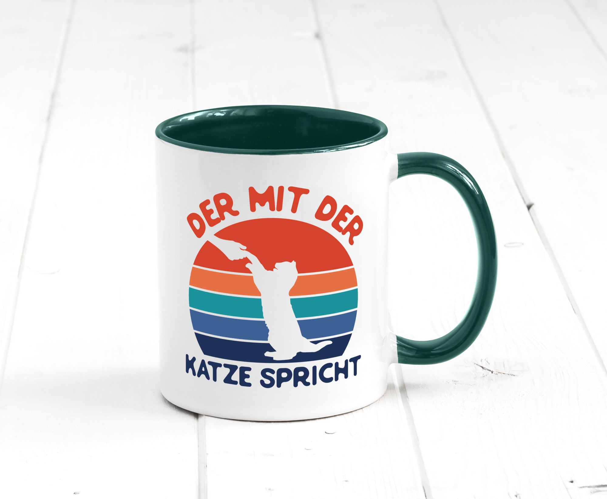 Der mit Katze Spricht | Katzenliebhaber Humor Tierliebhaber Geschenkidee Tasse