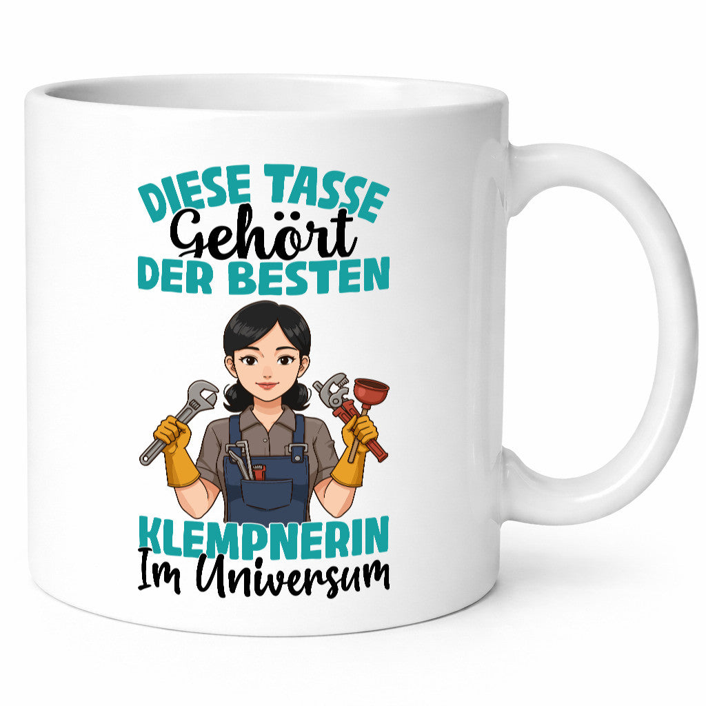 Im Universum: Klempnerin | Klempnerinnen lustiger Spruch Geschenk Humor