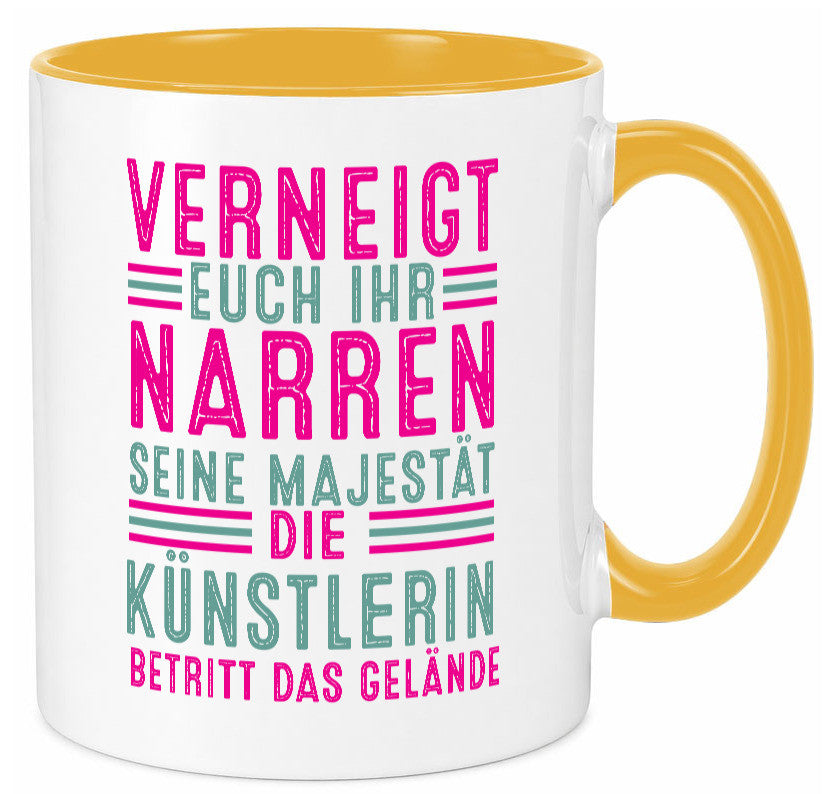 Verneigt euch: Künstlerin| Kunst lustiger Spruch Geschenk Humor Geschenkidee