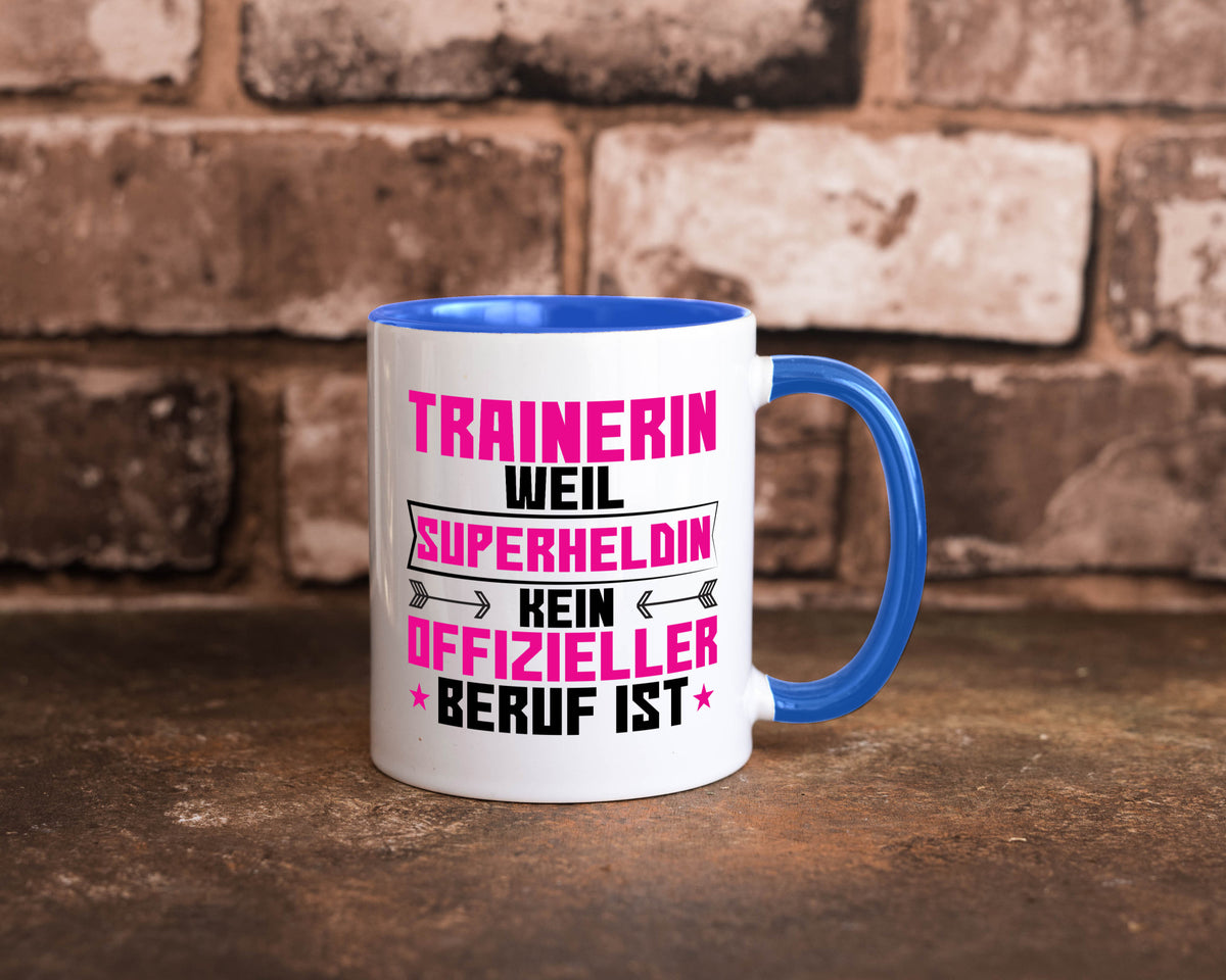 Superheldin Trainerin | Sportverein Humor Geschenkidee Tasse