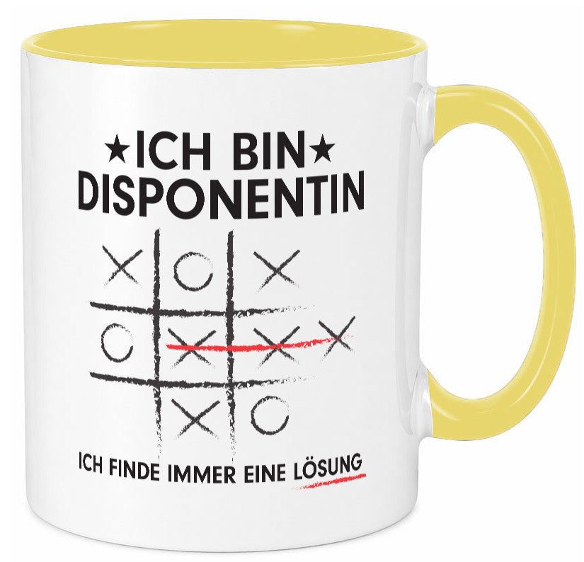 Lösung finden: Disponentin | Zuteilerin v2 lustiger Spruch Geschenk Humor Tasse
