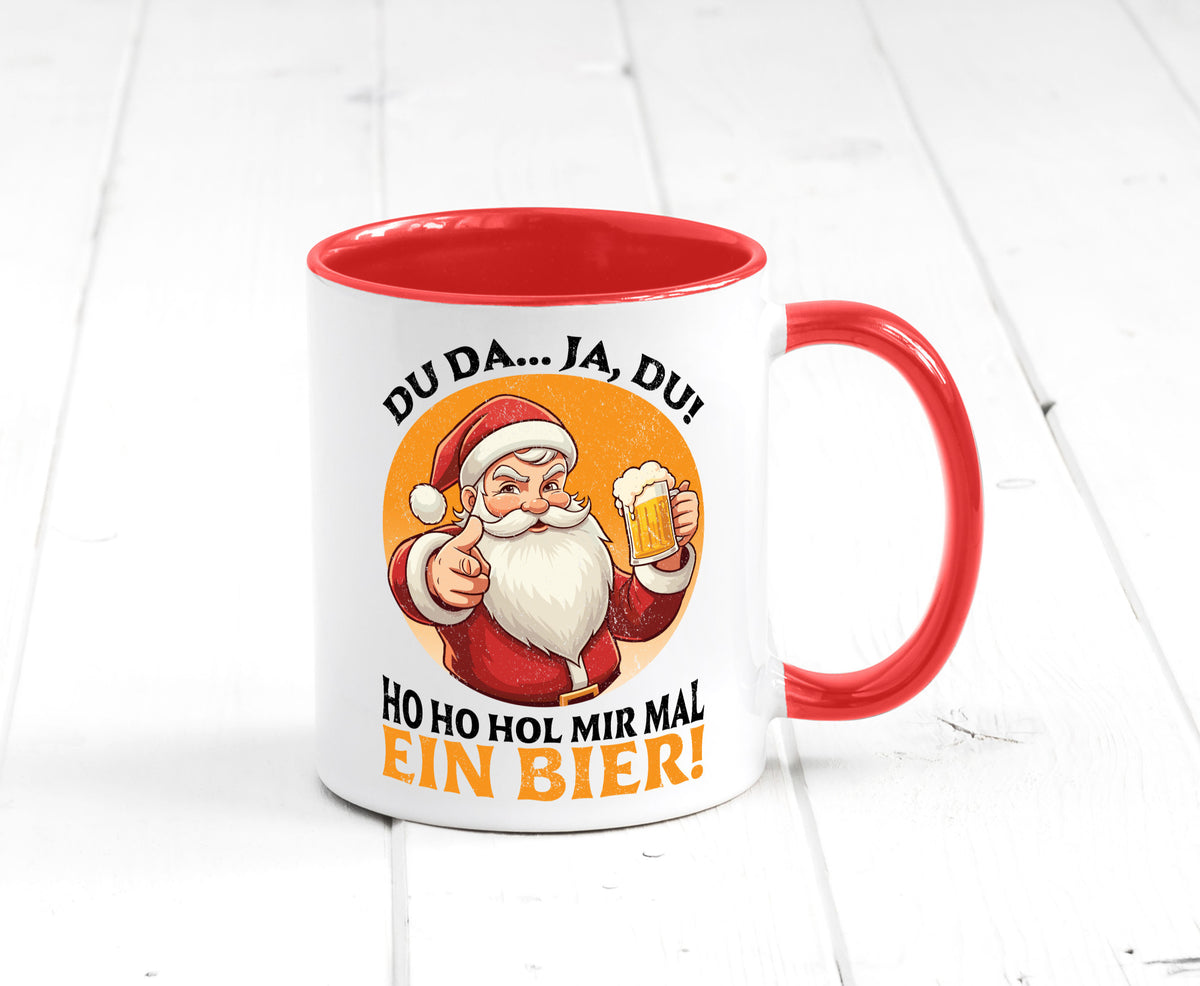 Hol mir mal ein Bier | Ugly Christmas Santa lustig Humor Geschenkidee Geschenk Tasse