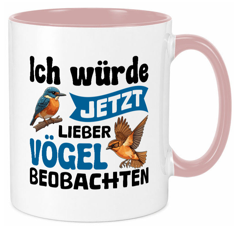 Vögel beobachten | Vogel lustig Humor Geschenkidee Geschenk Tasse