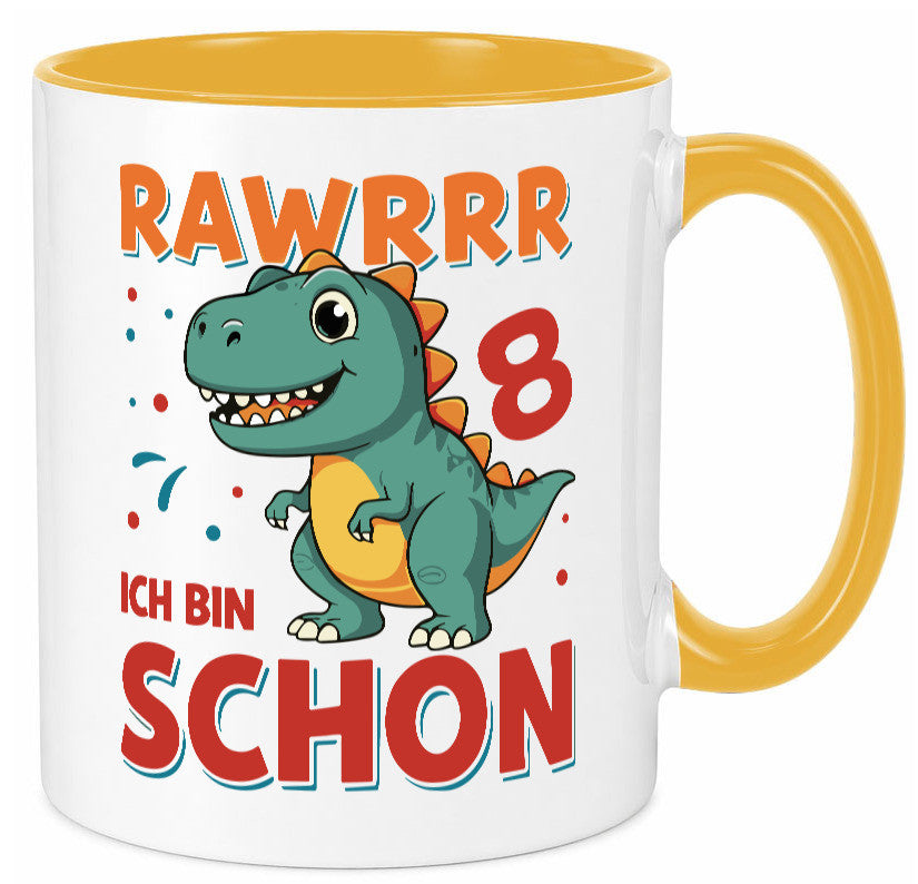 8. Geburtstag | 8 Jahre Raw ich bin schon T-Rex Geschenk Geschenkidee lustiger