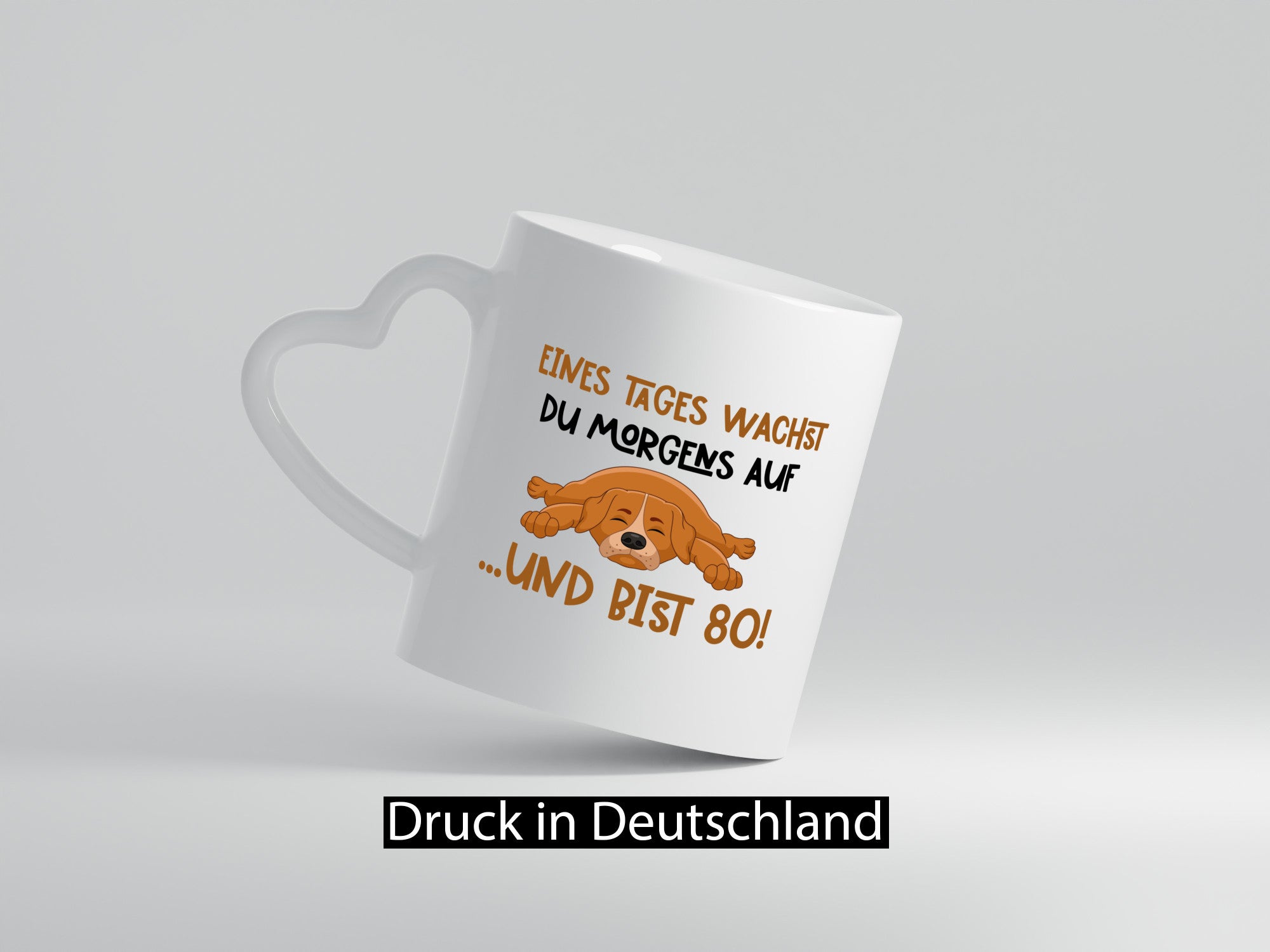 80 Jahre | lustige Spruchtasse Hund Geburtstag Geschenkidee Humor Tasse