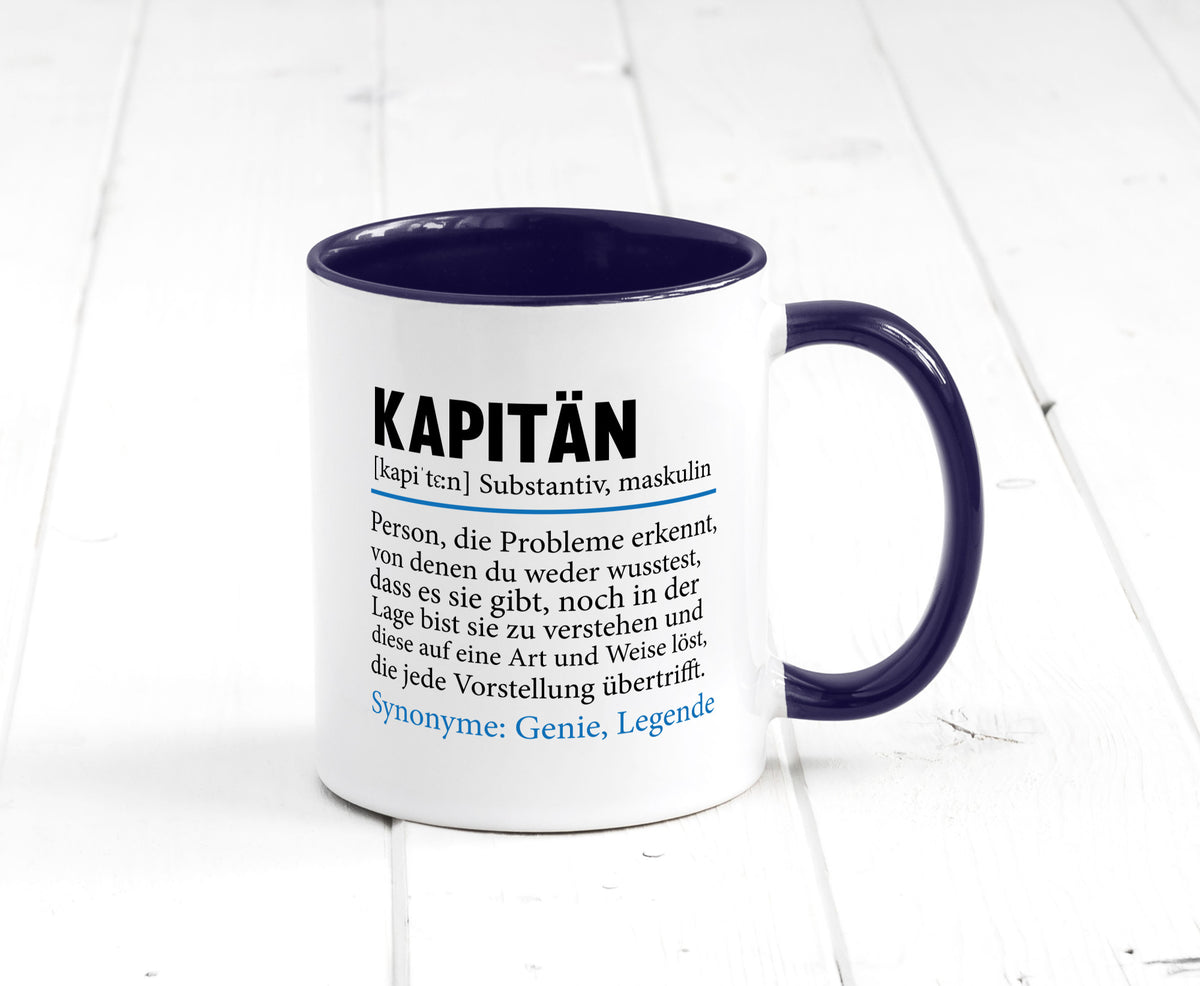 Kapitän | Spruch lustig Schiffskapitän Schiff Geschenk Humor Geschenkidee Tasse