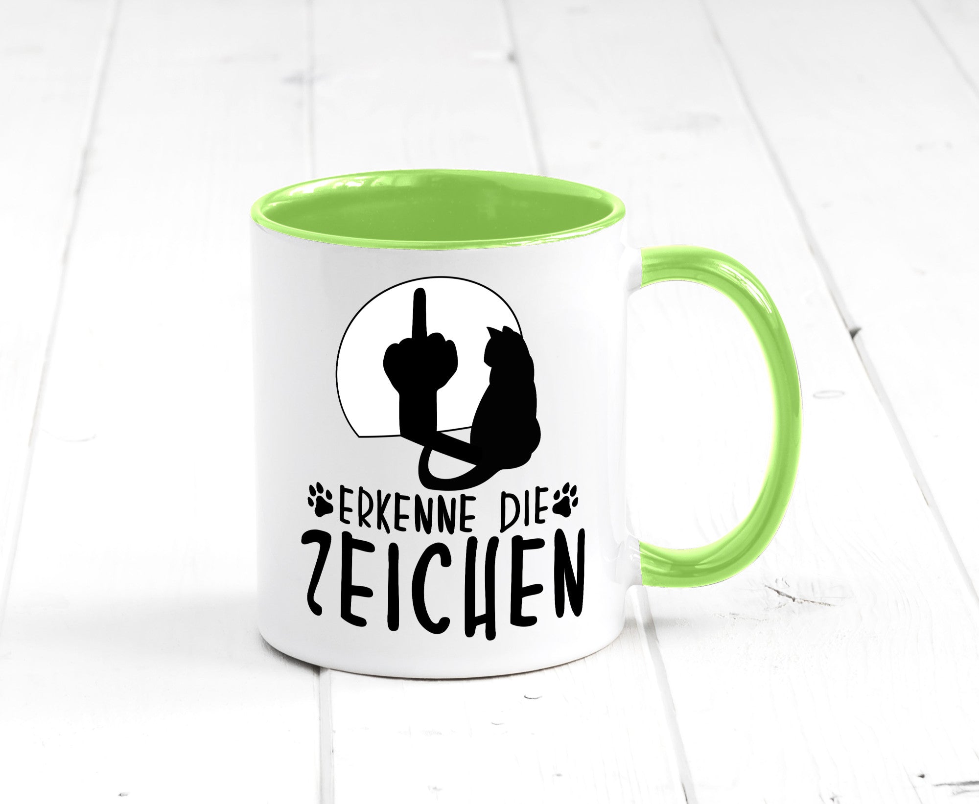 Erkenne die Zeichen | Katze Humor Tierliebhaber Geschenkidee Tasse