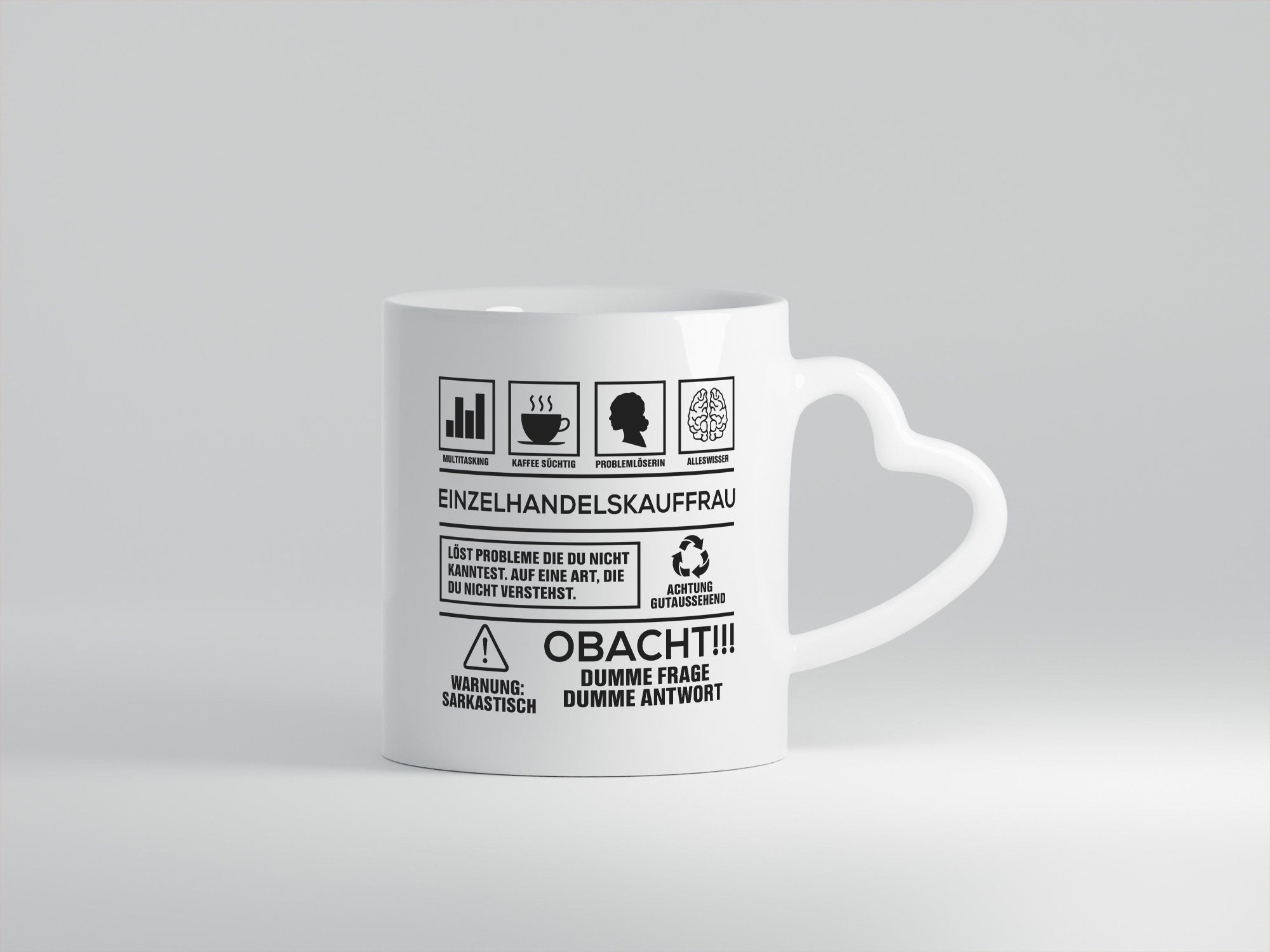 Achtung Probleme Einzelhandelskauffrau | Einzelhandel Geschenkidee Humor Tasse
