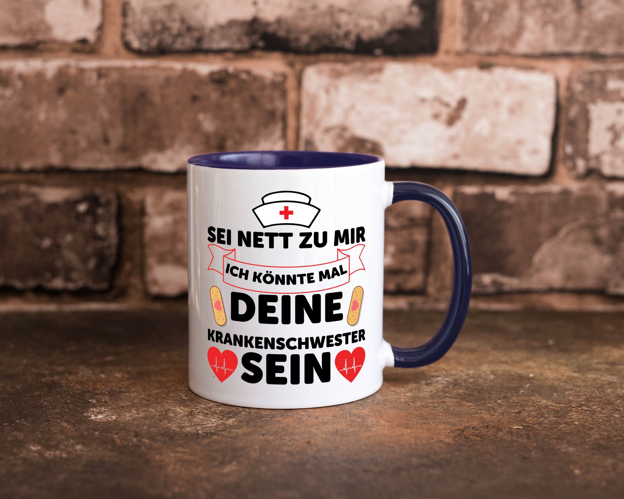 Ich könnte deine Krankenschwester sein | Pflegekraft Geschenkidee Humor Tasse