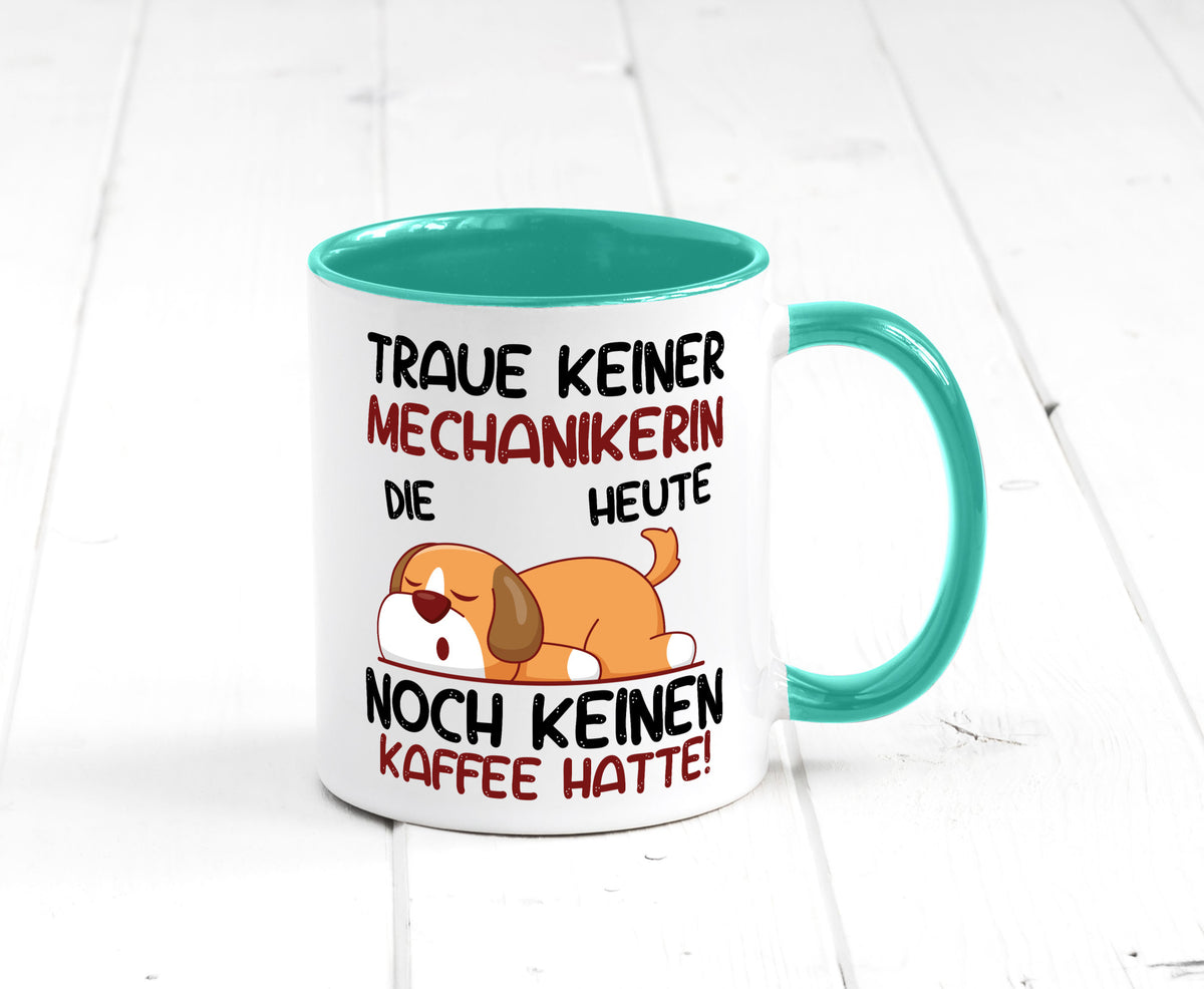 Traue keiner Mechanikerin | KFZ Humor Geschenkidee Tasse