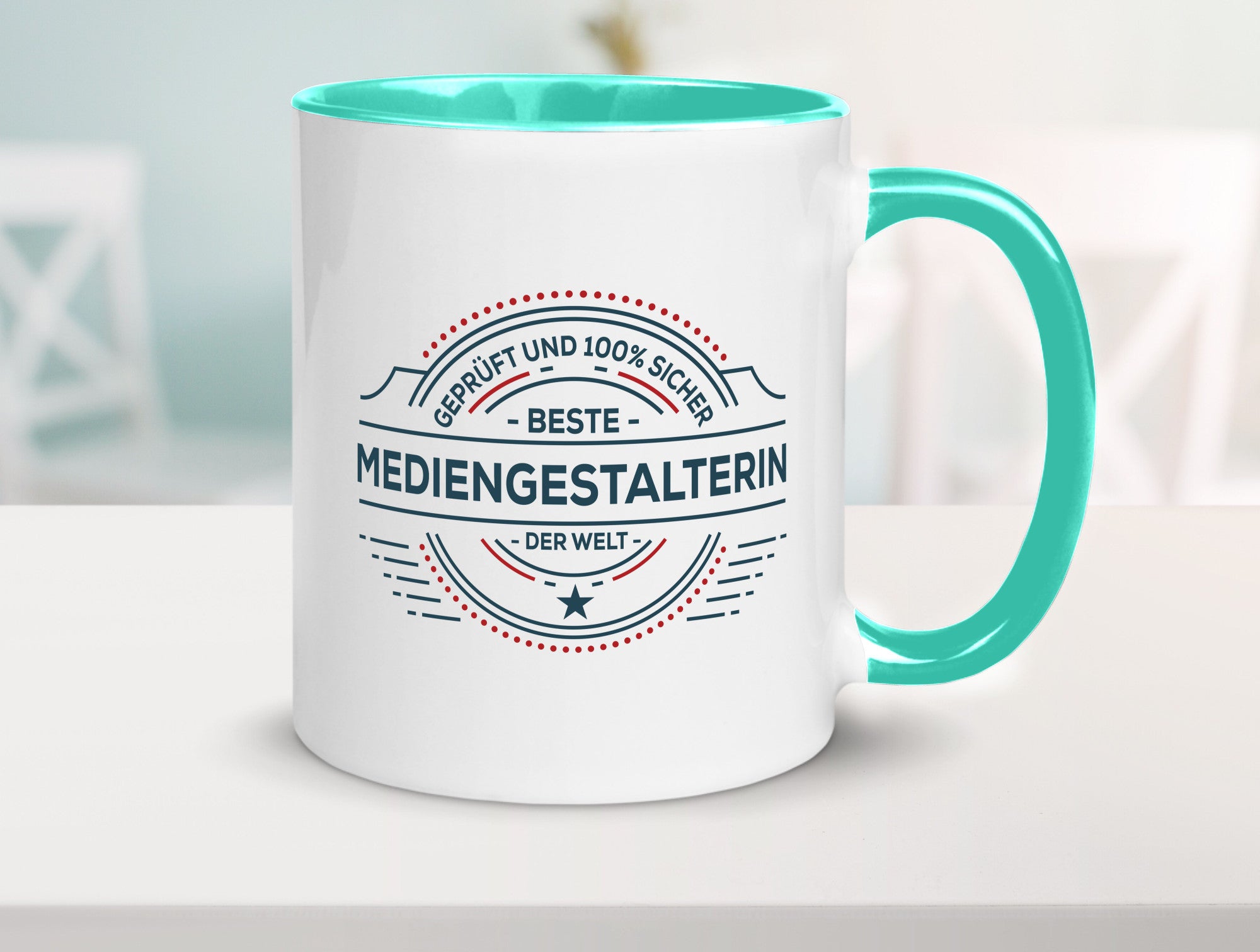 Geprüft und sicher: Mediengestalterin | Medien lustiger Spruch Geschenk Humor