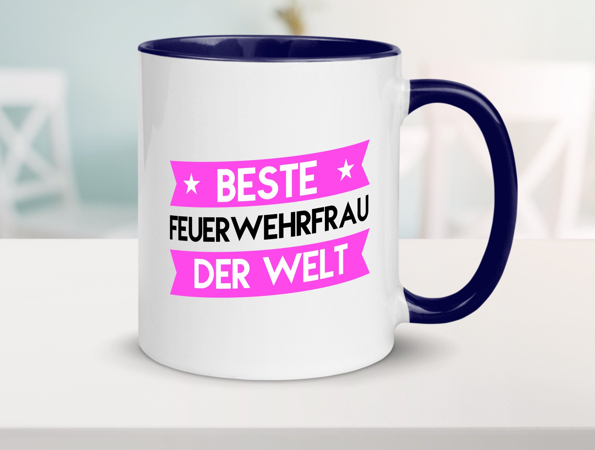 Bester Feuerwehrfrau | Feuerwehr lustig Humor Geschenkidee Geschenk Tasse
