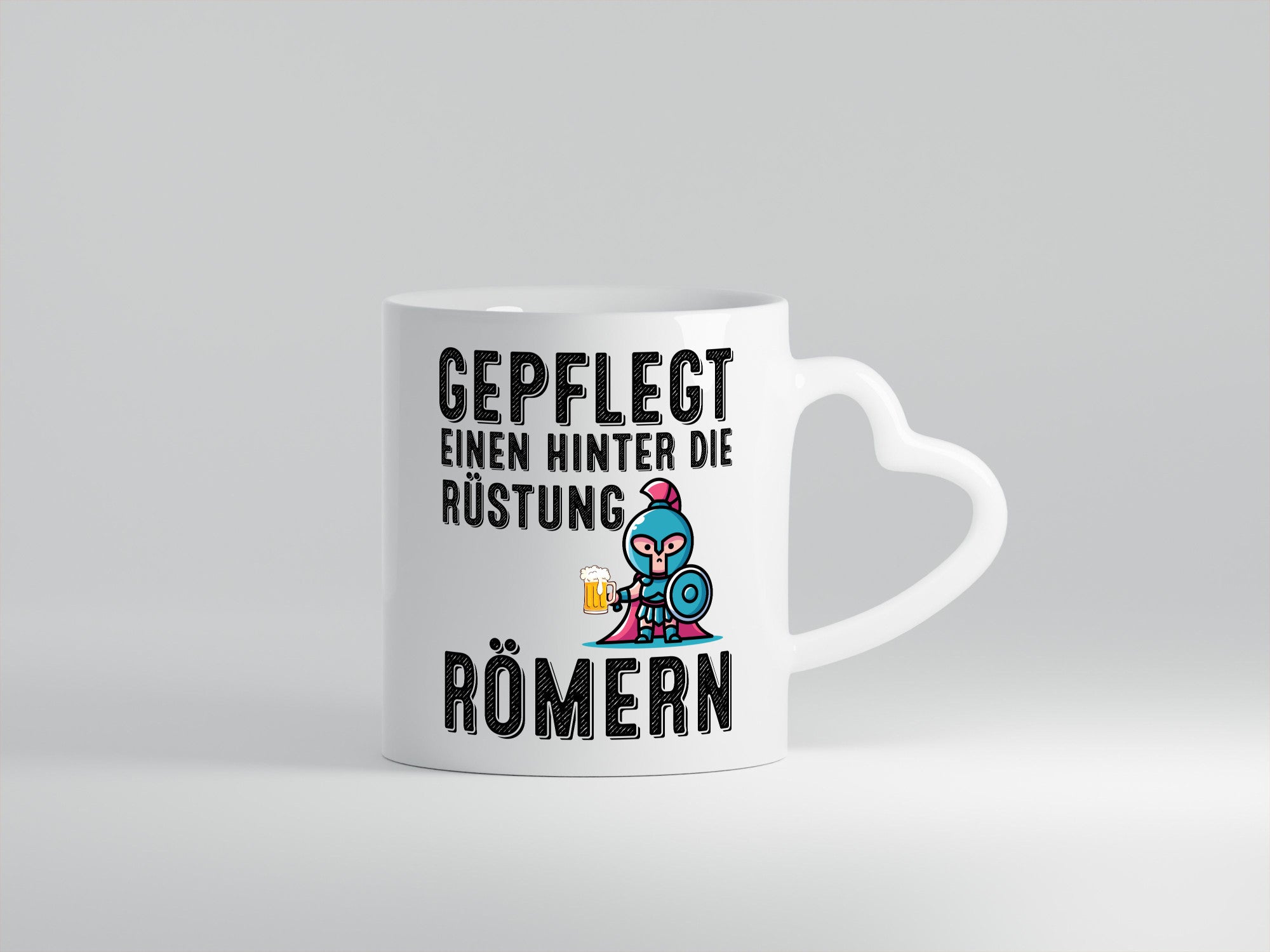 Gepflegt einen hinter die Rüstung römern | Bier lustiger Spruch Geschenk Humor