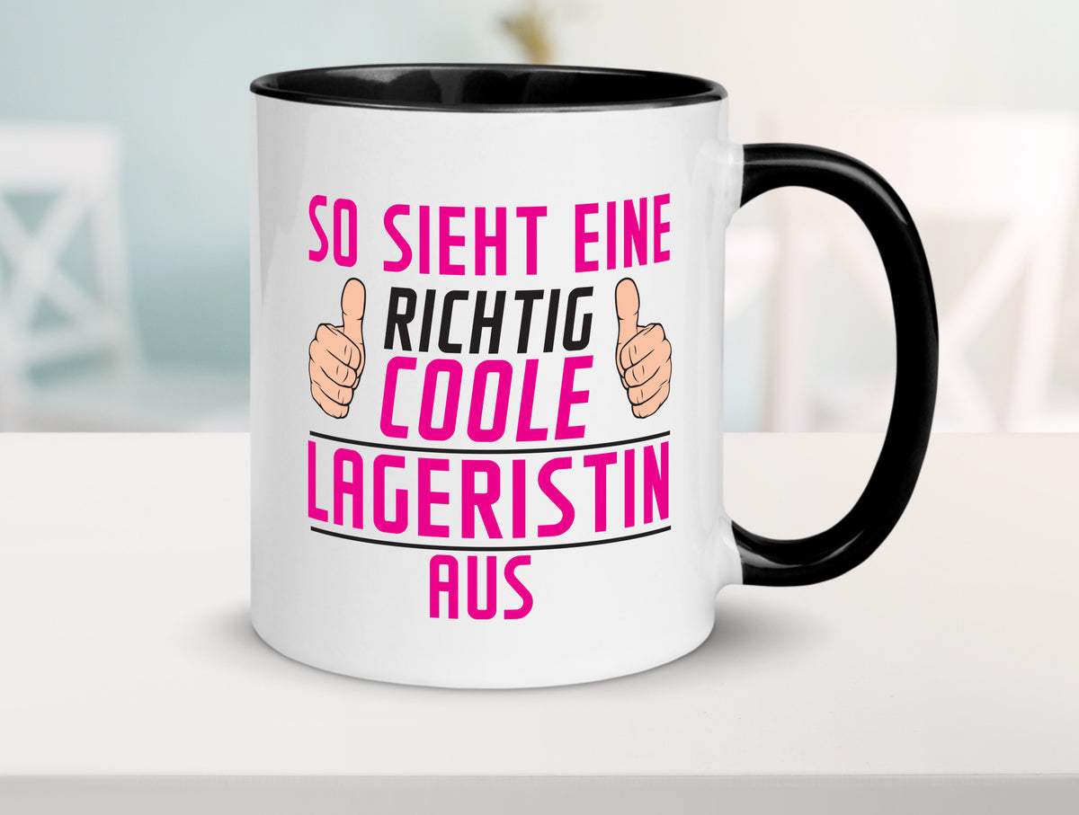 Richtig Coole Lageristin | Beruf Lager Arbeiterin Humor Arbeit Kollegen Büro Tasse