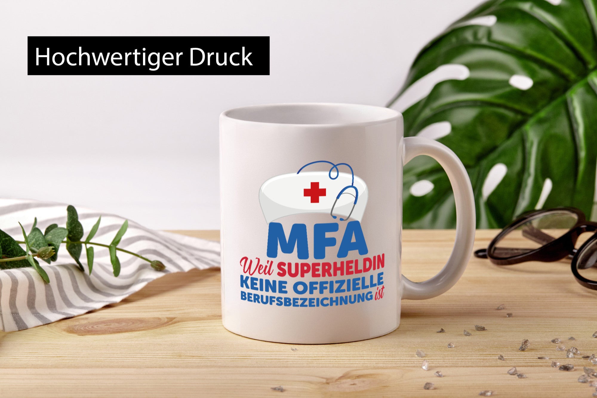 MFA Superheldin | Frauen Beruf Spruch Tasse Humor Geschenk Arbeit Kollegen Büro