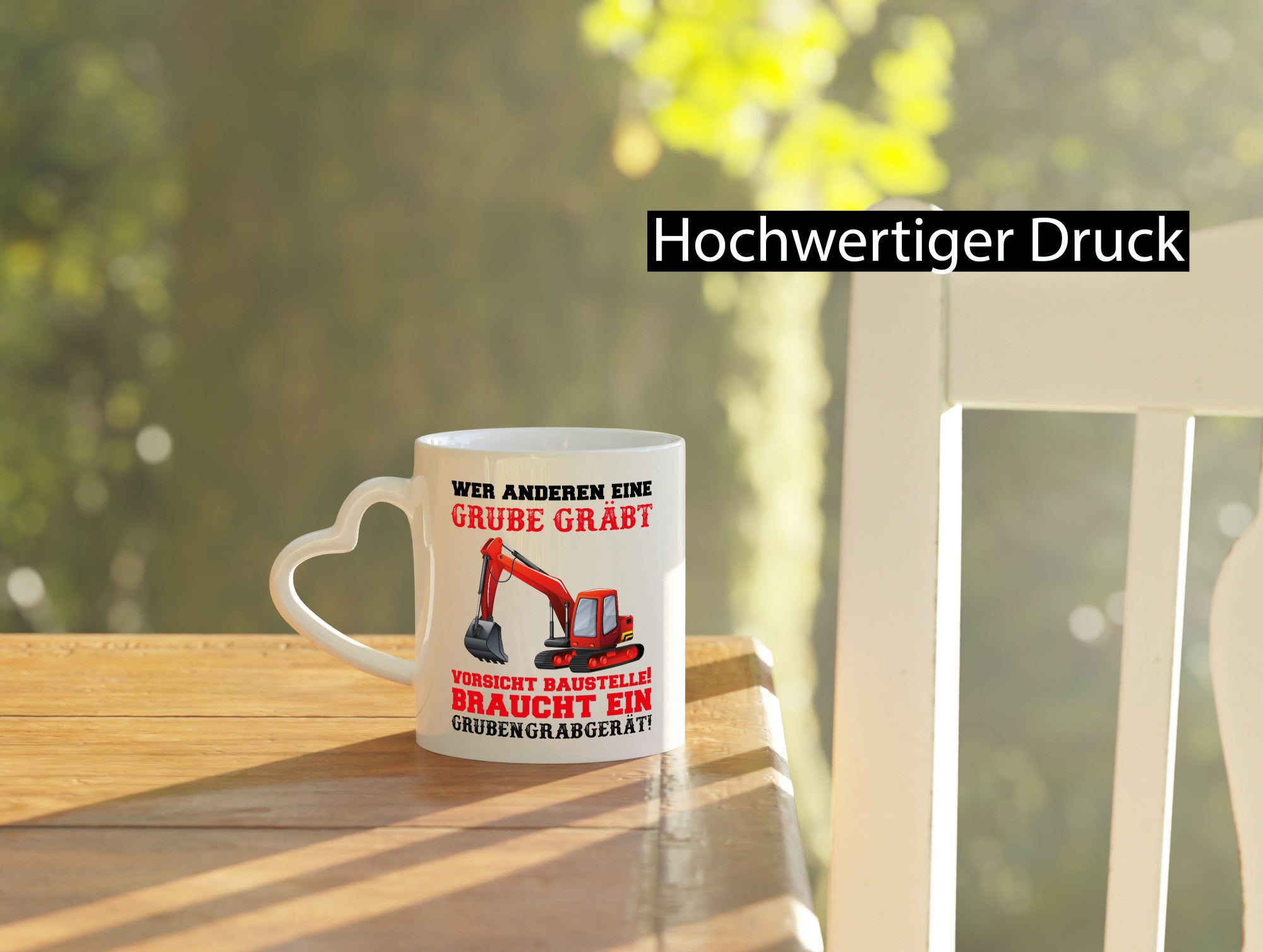 Bagger Tasse Humor Geschenkidee