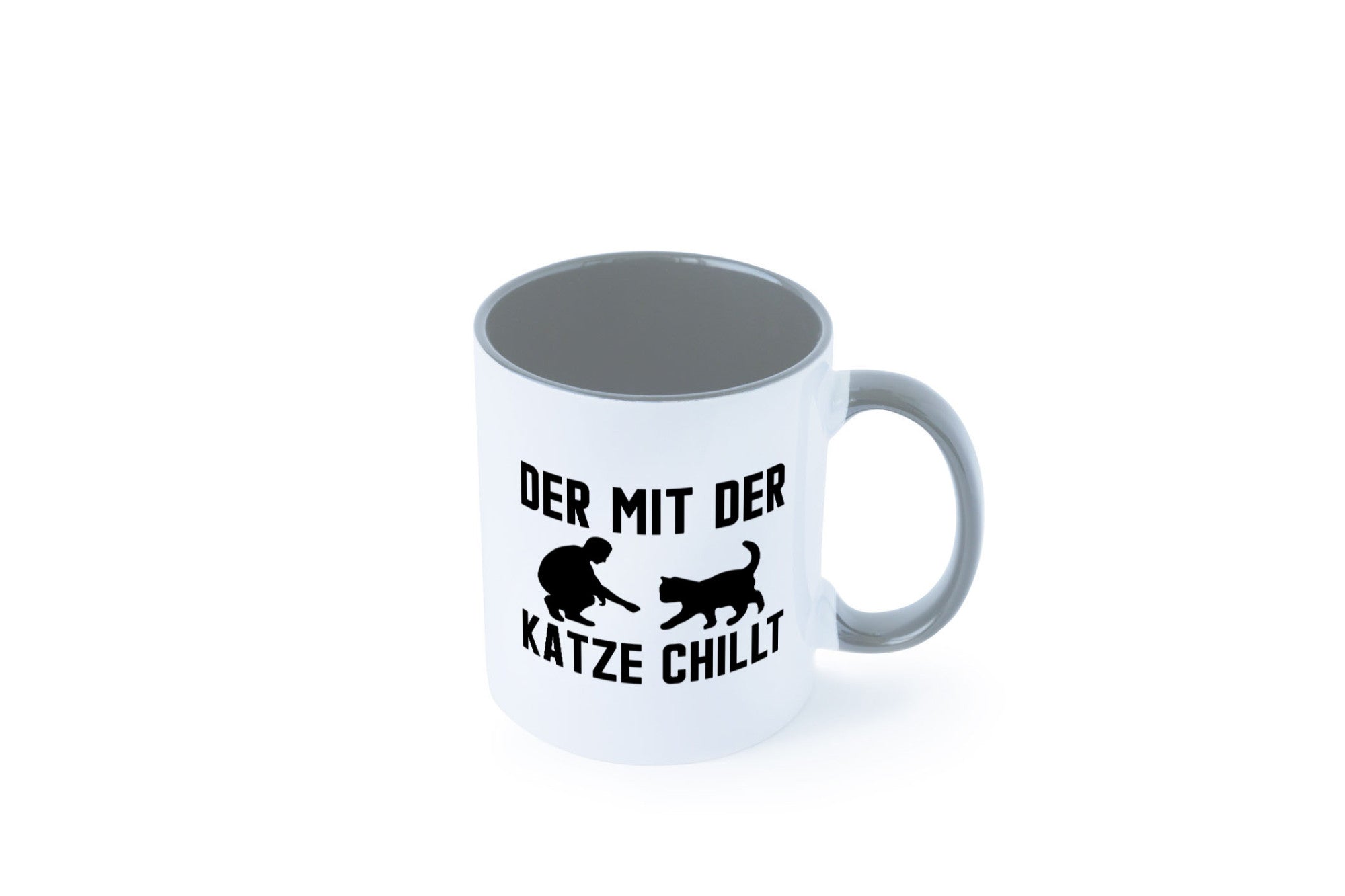 Mit der Katze | Chillen Katzenliebhaber Tierfreund lustiger Spruch Geschenk