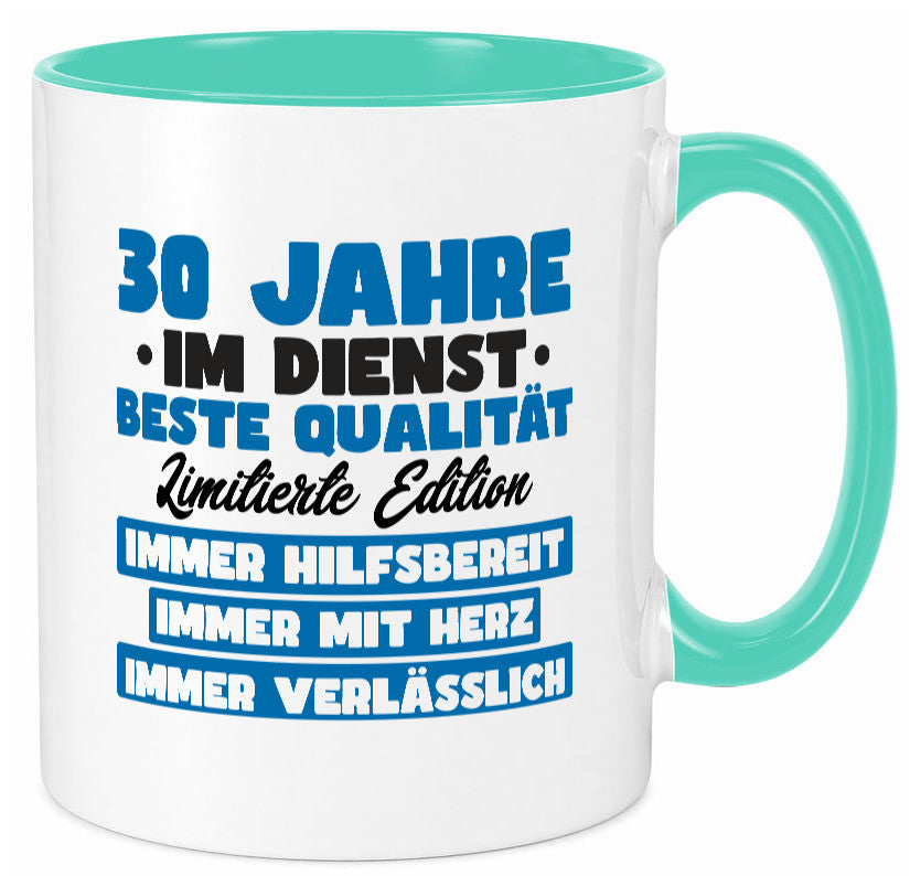 30 Jahre im Dienst | Jubiläum Arbeit v7 lustig Kollegen Büro Geschenk Tasse
