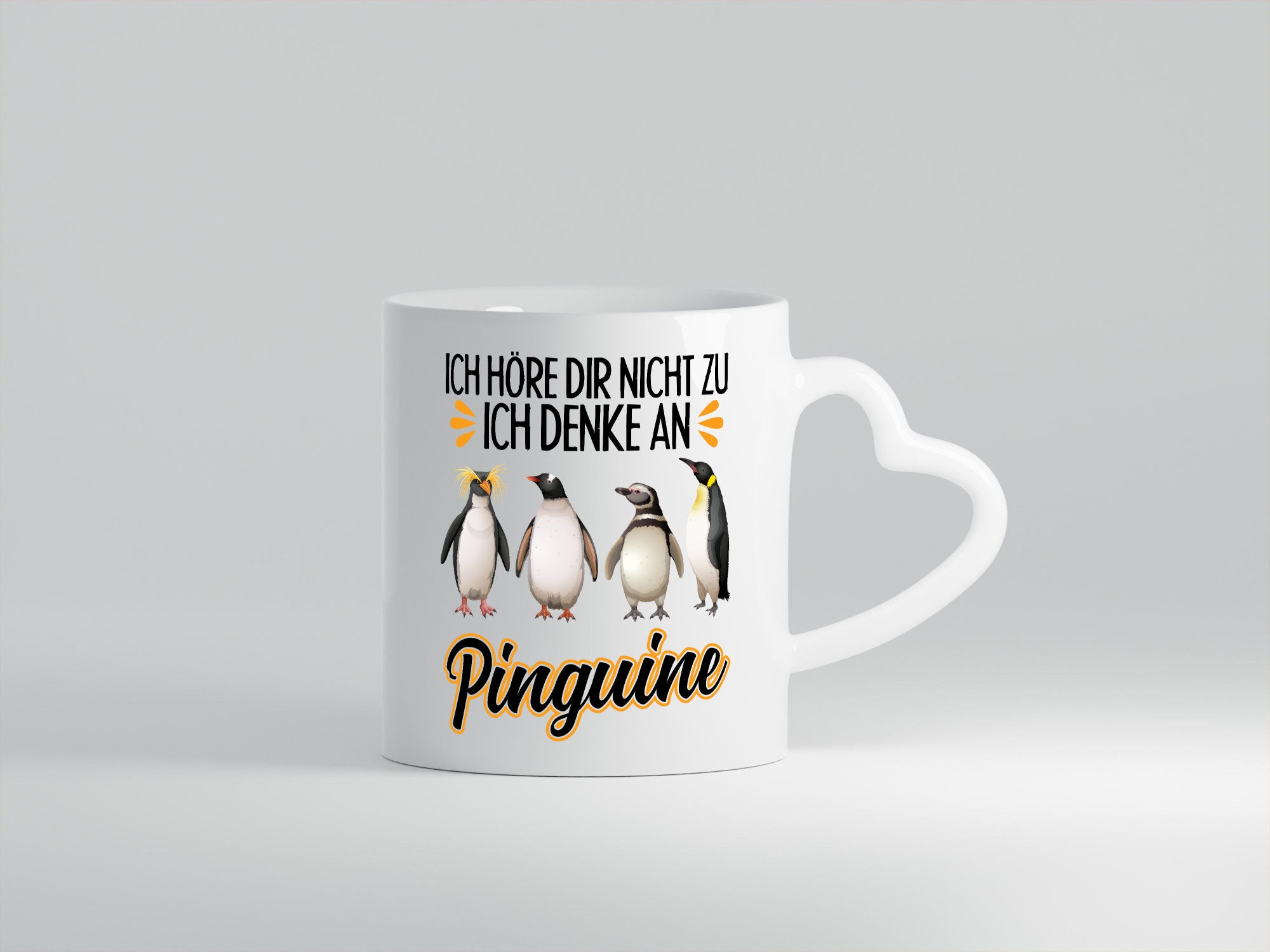 Ich denke an Pinguine Geschenkidee Humor Tasse