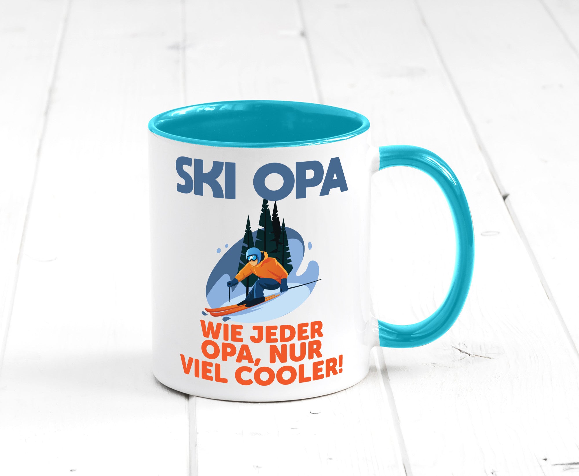 Ski Opa, normal, nur cooler | Skifahrer Bäume Schnee Geschenkidee Familie Humor