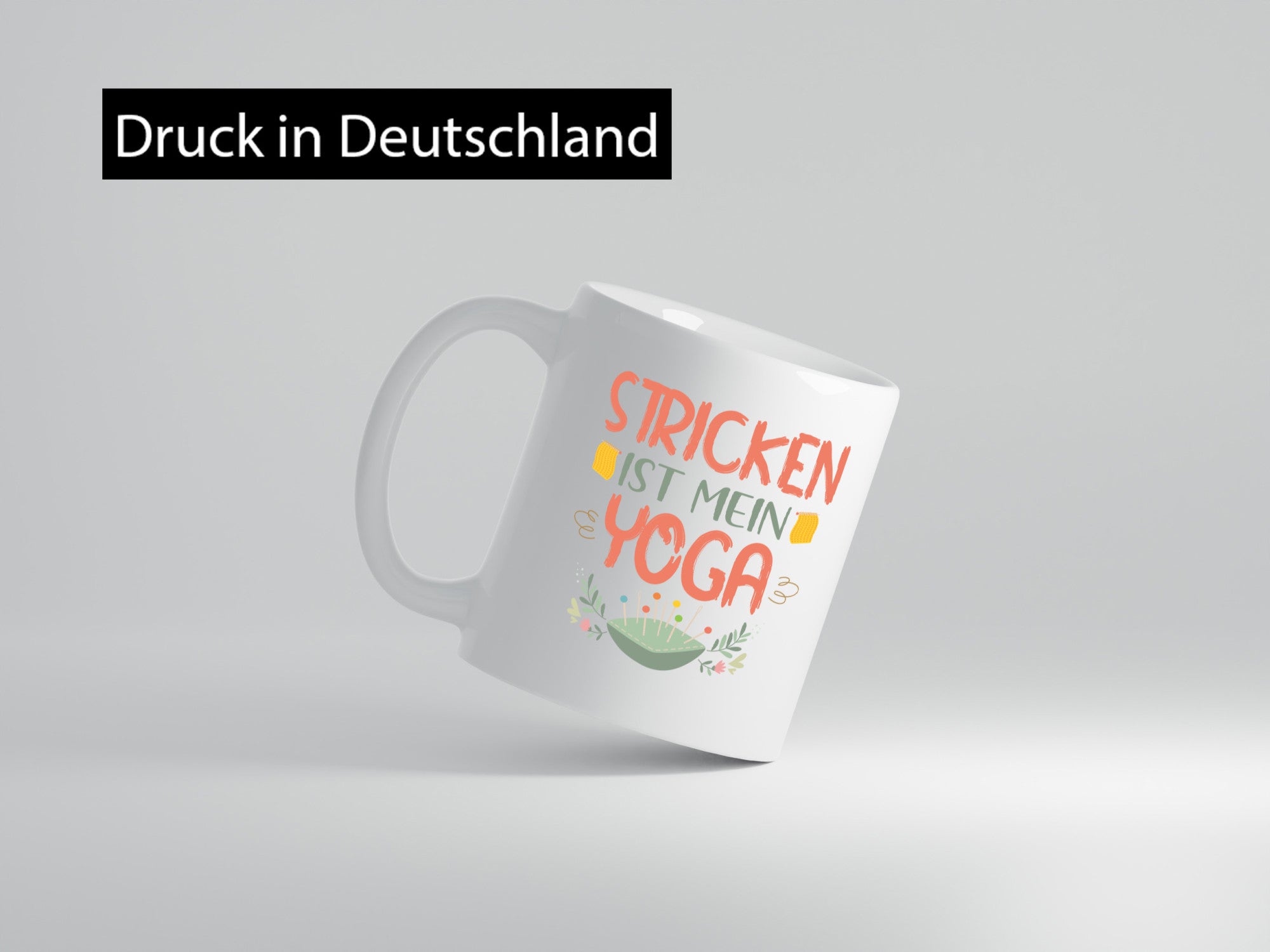 Stricken ist mein Yoga | Sticken Wolle Geschenkidee Humor Tasse