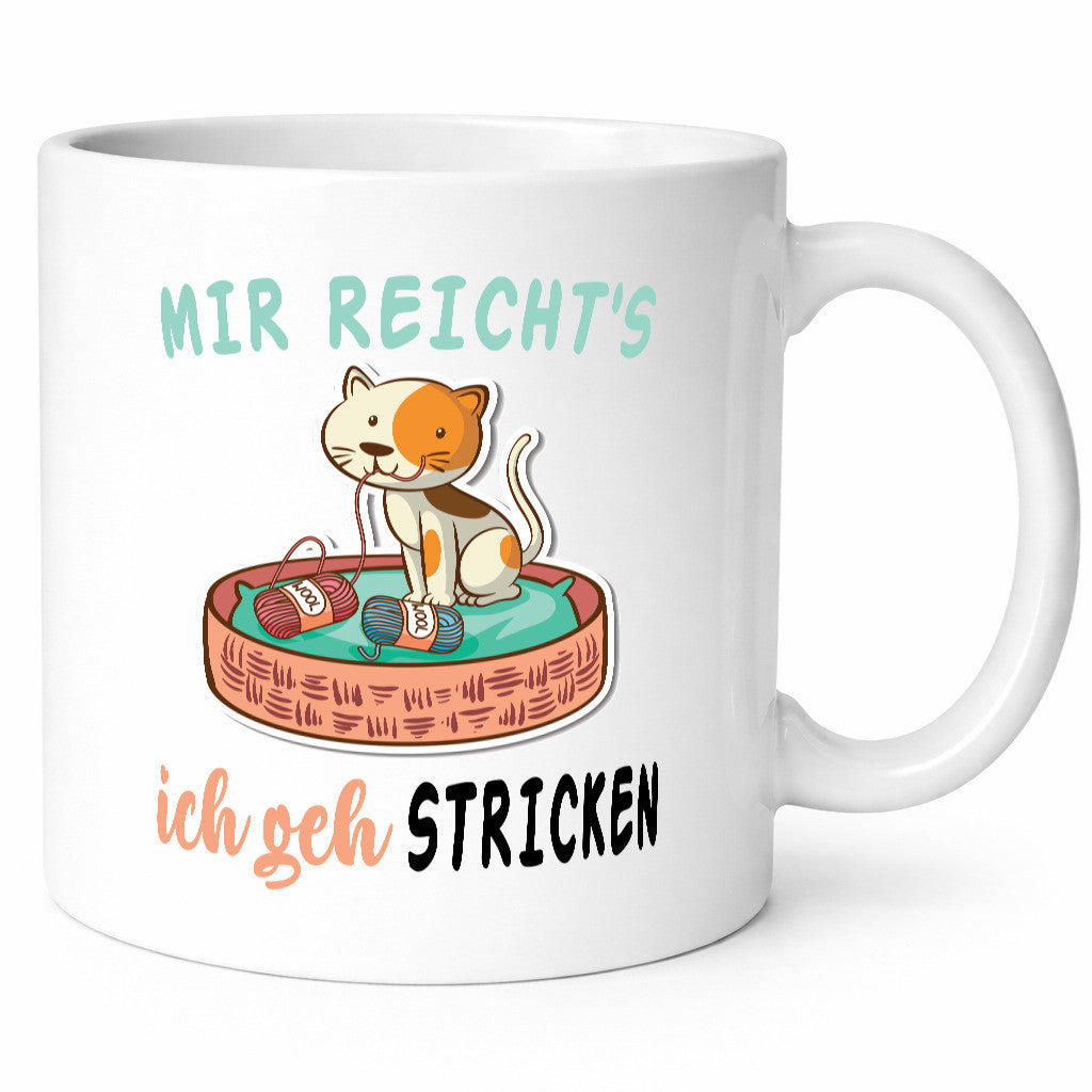 Mir reichts ich geh stricken | Katze Wolle Geschenkidee Tierliebhaber Humor