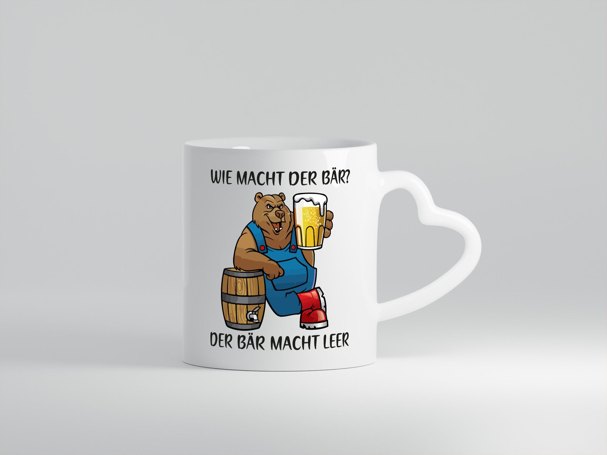 Wie macht der Bär | Bier leer Trinken Geschenkidee Humor Tasse
