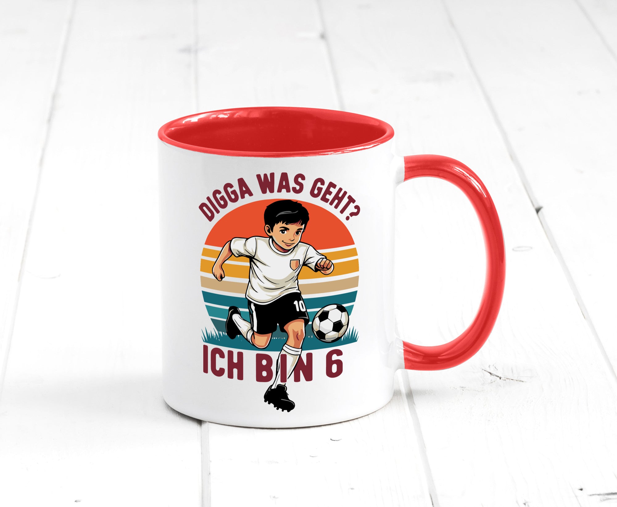 6 Geburtstag | Jahre Digga was geht ab Fußball lustiger Spruch Geschenk