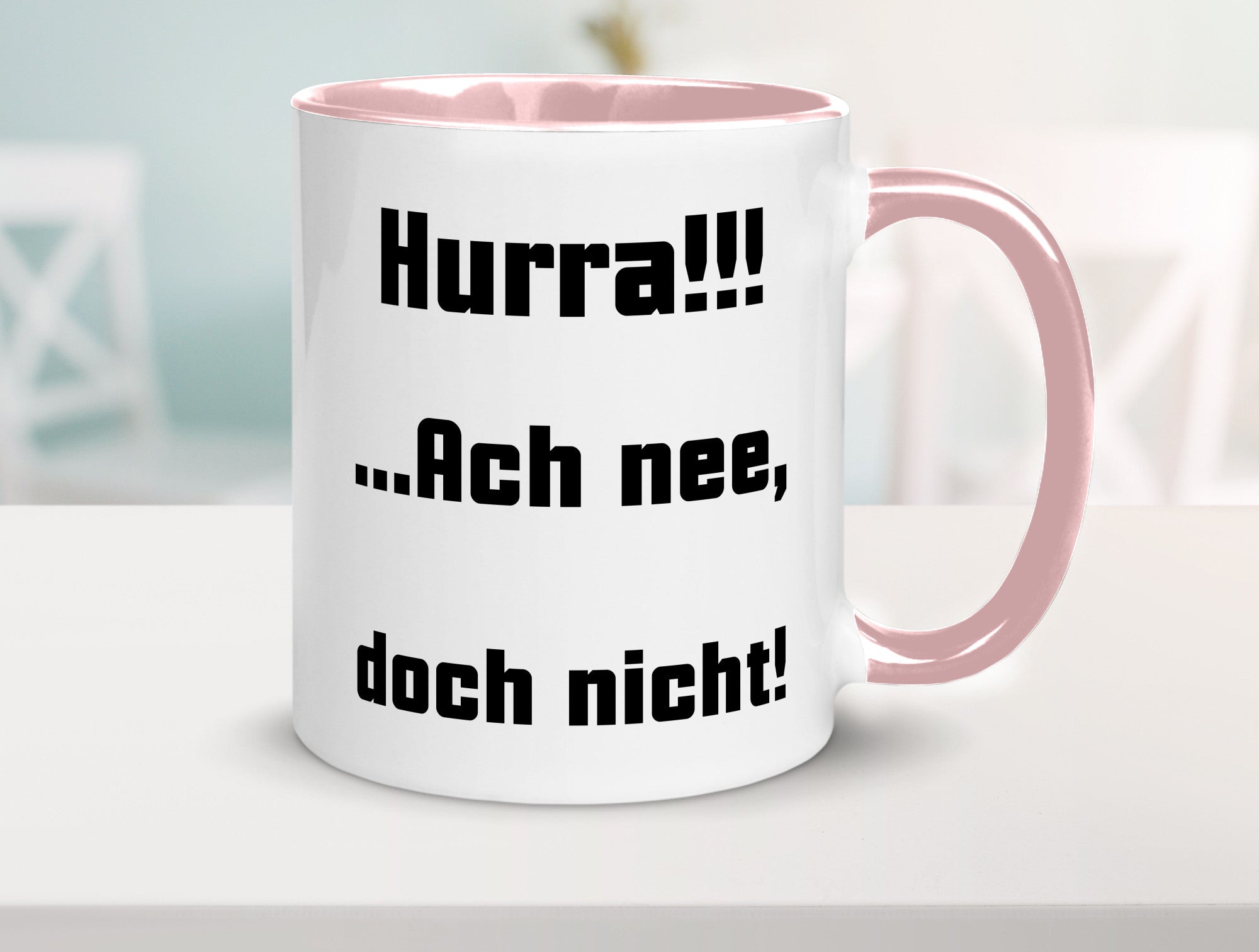 Hurta ach nee, doch nicht Geschenk Humor Geschenkidee lustiger Spruch Tasse