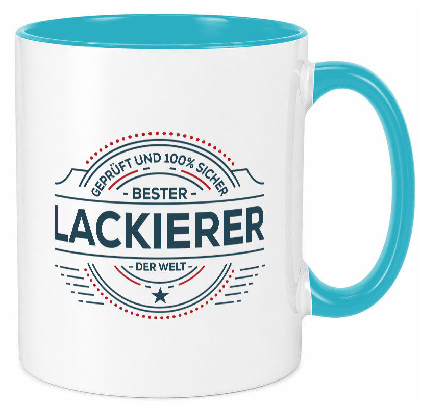 Geprüft und sicher: Lackierer | Definition lackieren Geschenk Humor Tasse