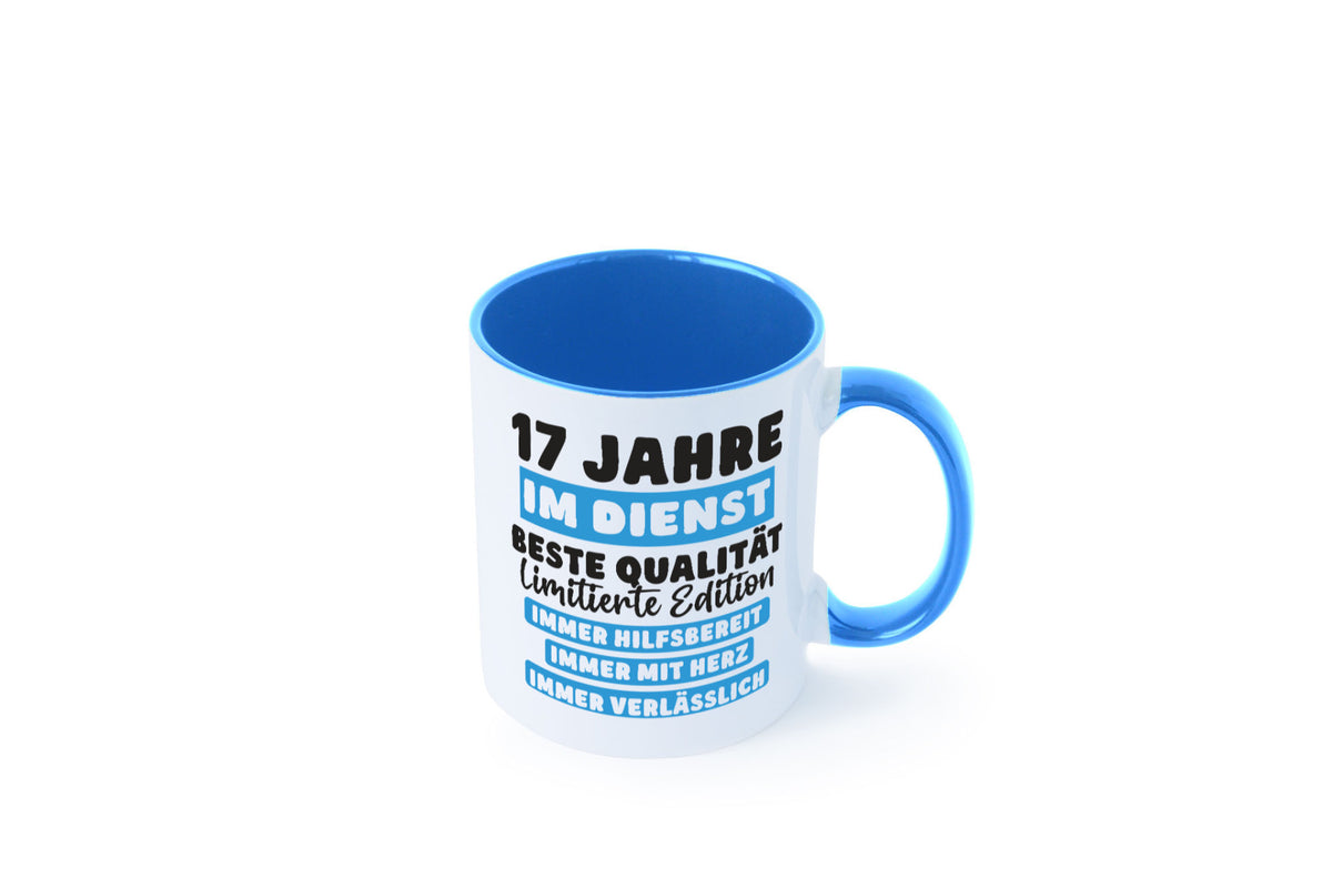 17 Jahre im Dienst | Jubiläum Arbeit v6 Humor Kollegen Büro Geschenkidee Tasse