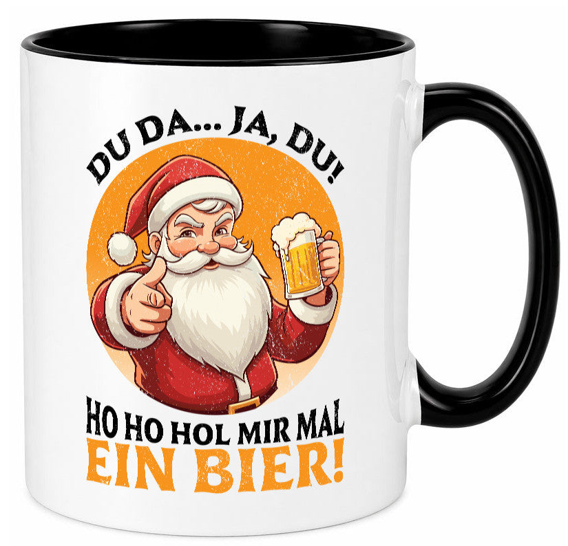 Hol mir mal ein Bier | Ugly Christmas Santa lustig Humor Geschenkidee Geschenk Tasse