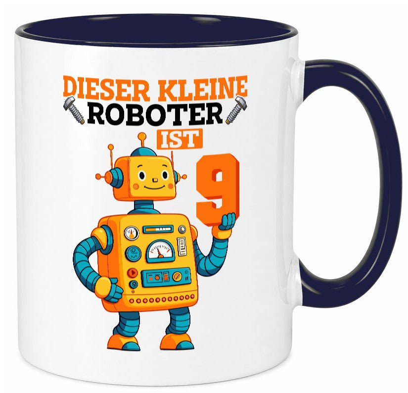 9. Geburtstag | 9 Jahre Roboter Junge lustig Geschenkidee Geschenk Tasse