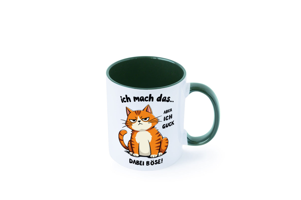 Ich guck dabei Böse | Katze Ironie Geschenk Tierliebhaber Humor lustiger Spruch Tasse