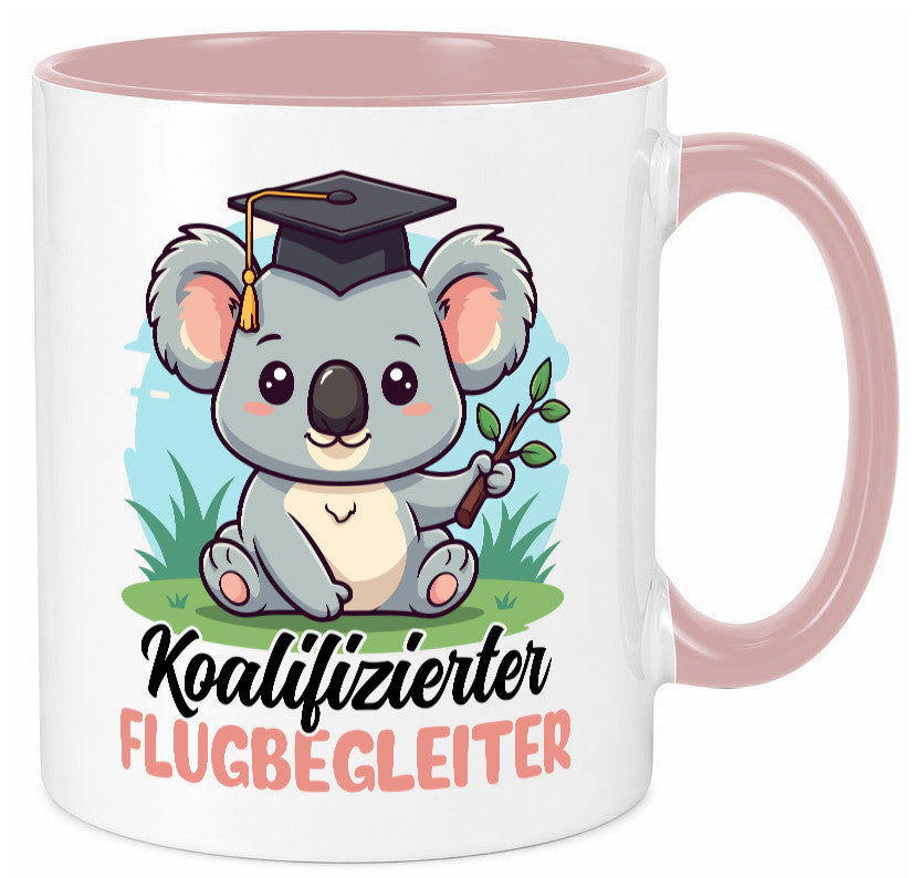Koalifizierter Flugbegleiter | Steward Flughafen Geschenkidee Humor Tasse