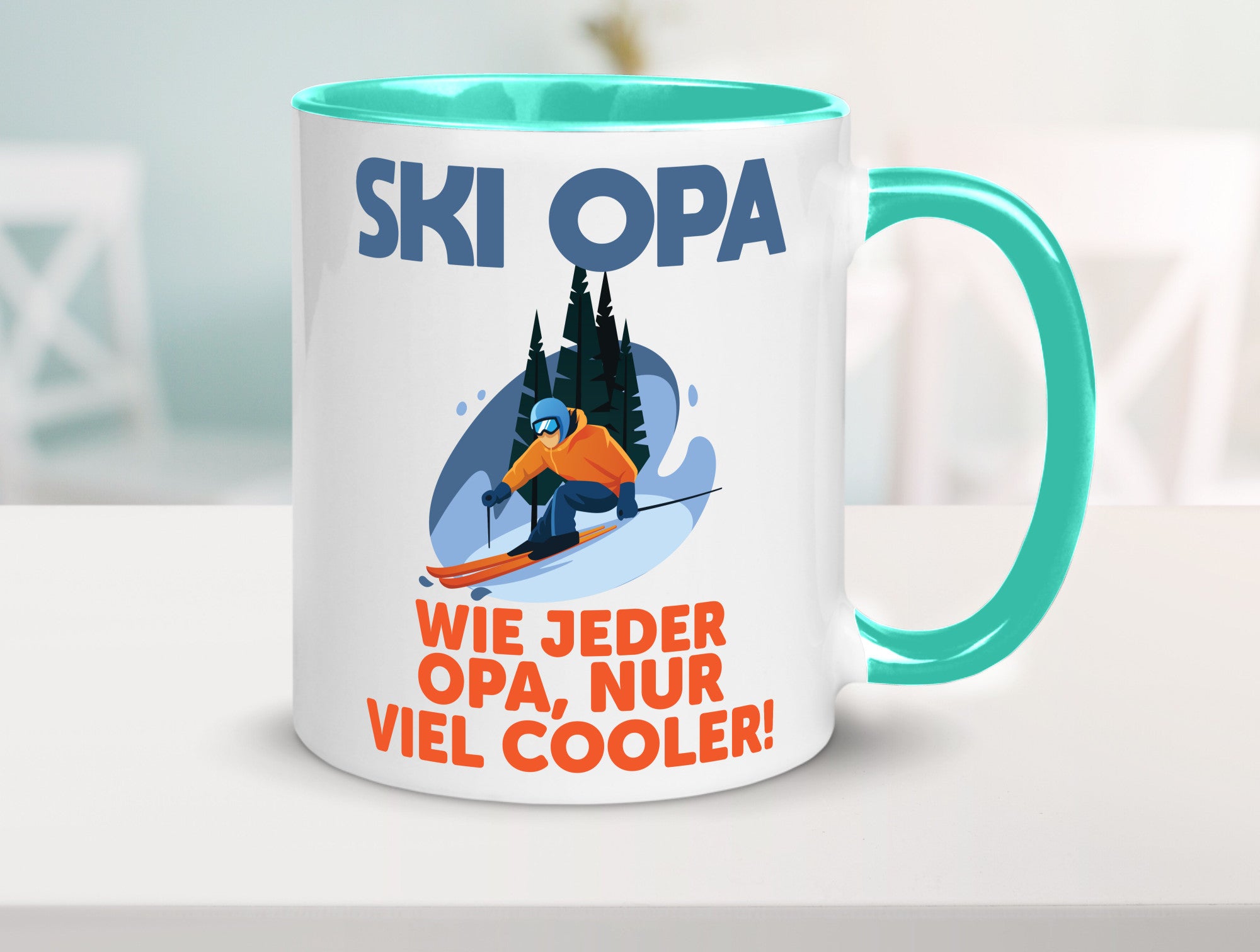 Ski Opa, normal, nur cooler | Skifahrer Bäume Schnee Geschenkidee Familie Humor