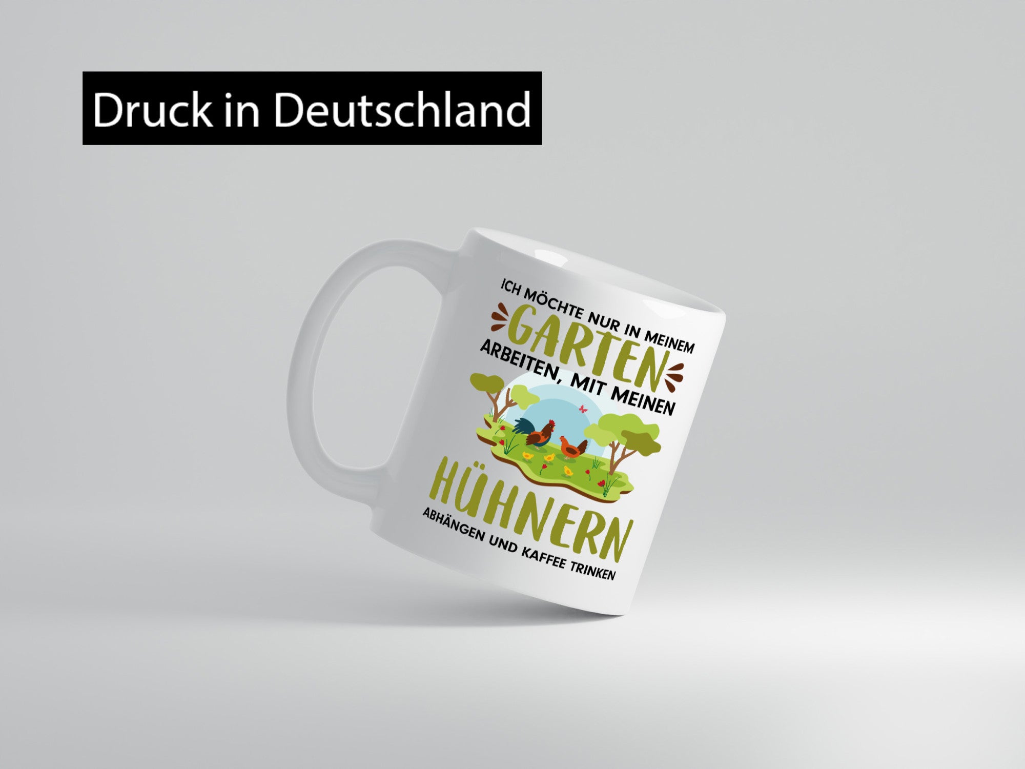 Garten Hühner | Gartenarbeit Tasse Bauernhof Spruch lustiger Geschenk Arbeit