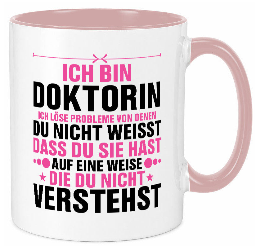 Löse Probleme: Doktorin | Doktorand Doktortitel v2 Geschenk Humor Geschenkidee Tasse