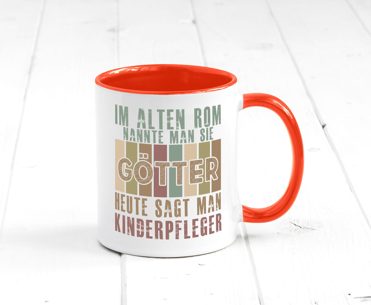Heute sagt man: Kinderpfleger | Pfleger Kinder lustig Humor Geschenkidee Tasse