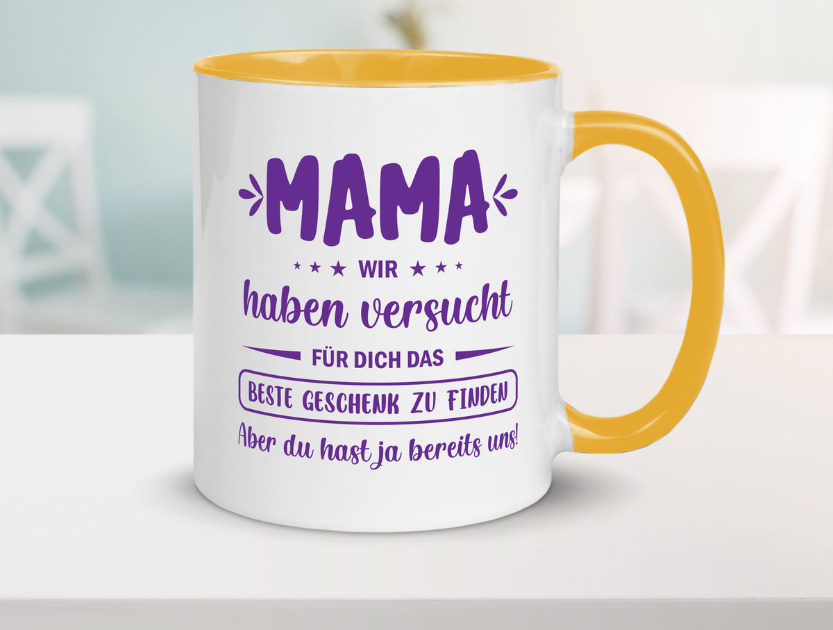 Perfekte geschenk | du hast ja bereits uns Muttertag lustiger Spruch Familie Tasse