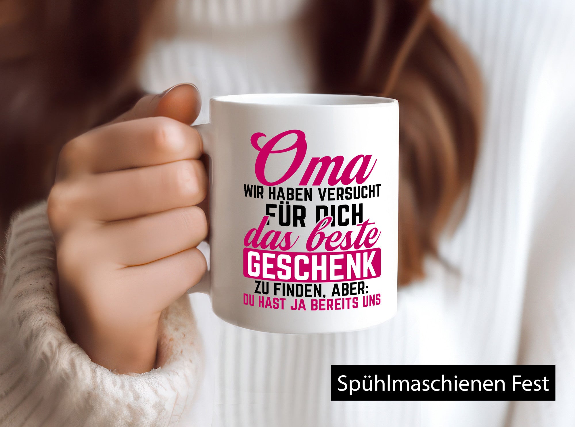 Beste Geschenk für Oma | Großmutter lustiger Spruch Familie Geschenkidee Tasse