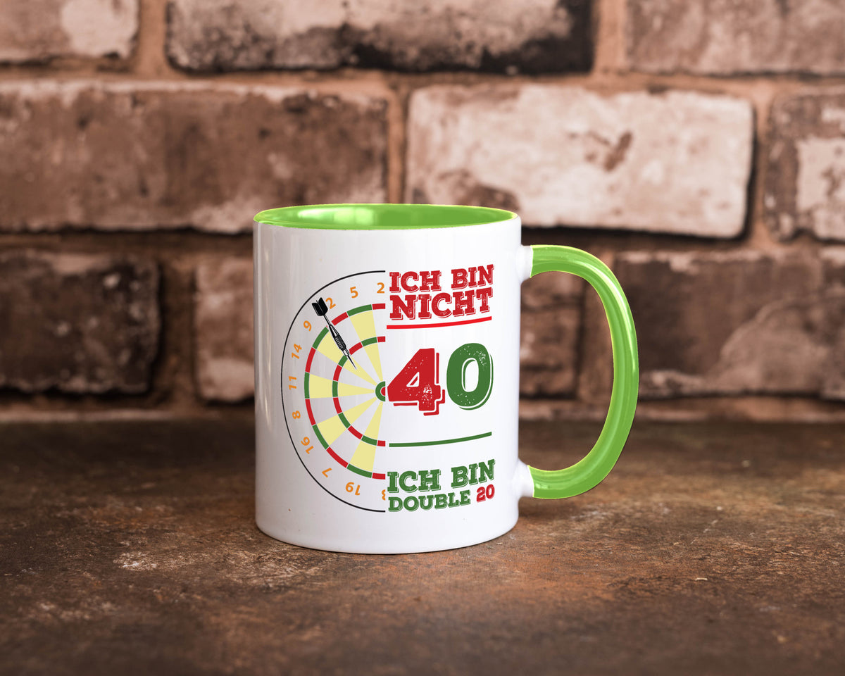 Ich bin nicht 40 double 80 | Dart spieler Geschenkidee Humor Tasse