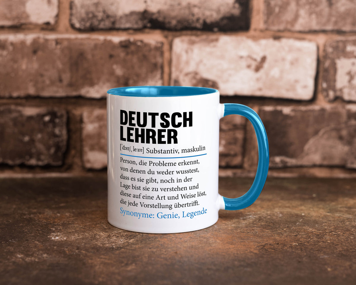 Deutschlehrer Spruch | Lehrer Schule Humor lustig Geschenkidee Geschenk Tasse