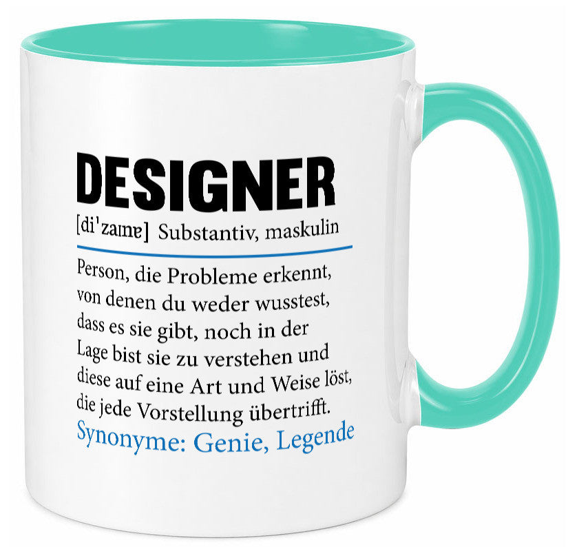 Designer Beruf | Gestalter Medien Schmuck Mode Geschenk Arbeit Kollegen Büro Tasse